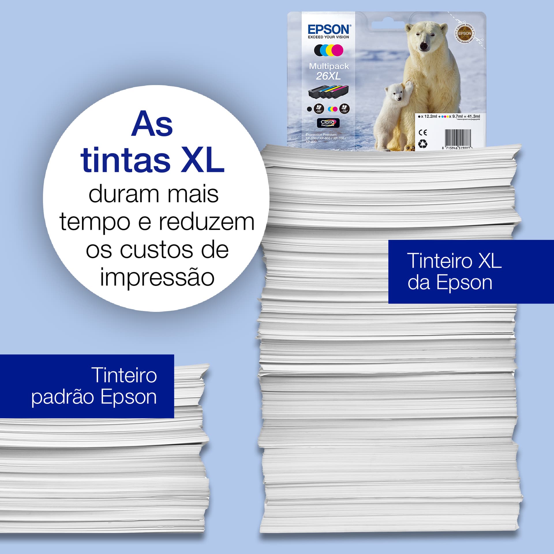 Epson 26XL Conjunto individual preto Claria Premium Urso polar, miniatura 5