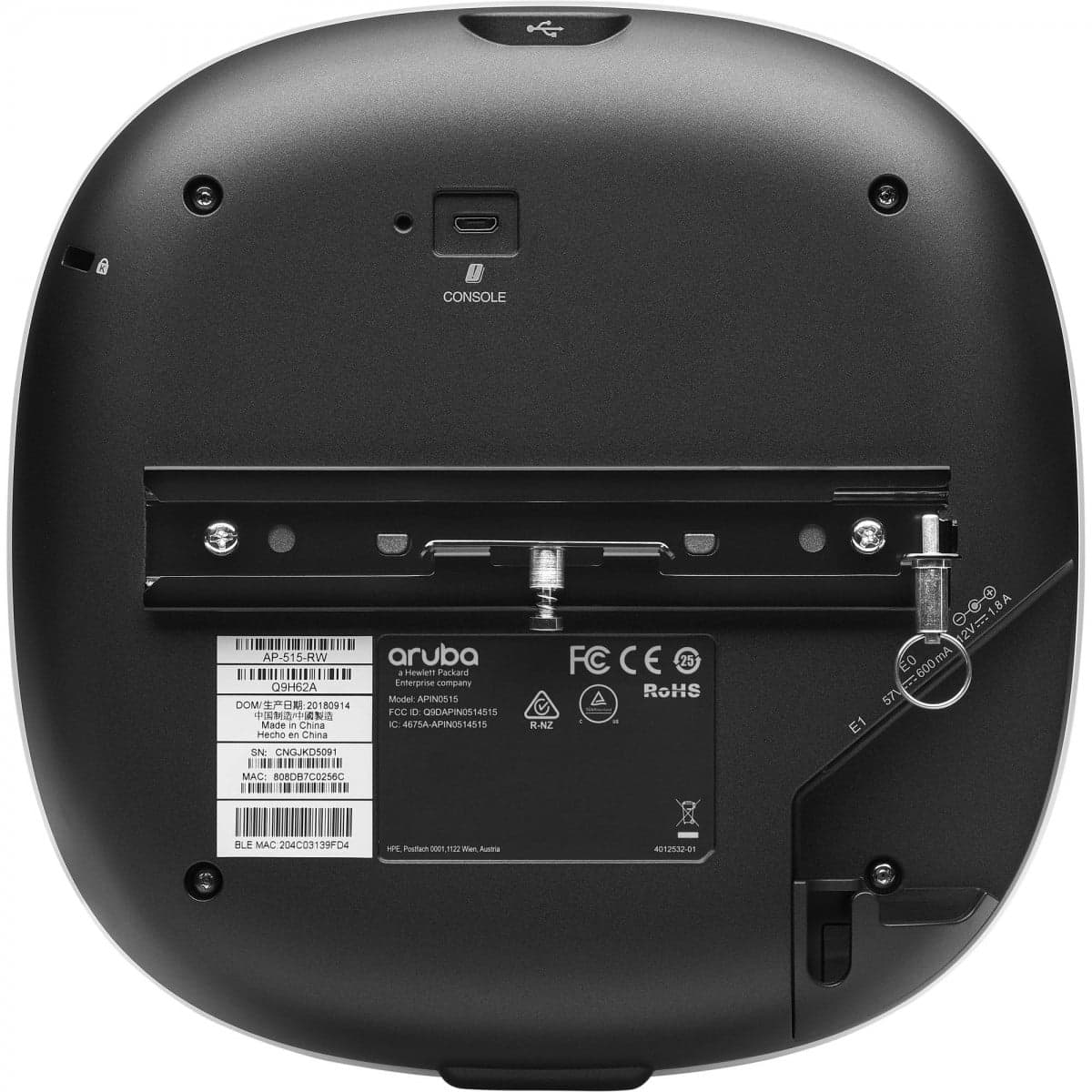 HPE Aruba AP-515 (RW) - Ponto de acesso sem fios - Bluetooth, Wi-Fi 6 - 2.4 GHz, 5 GHz - no tecto — miniatura 2