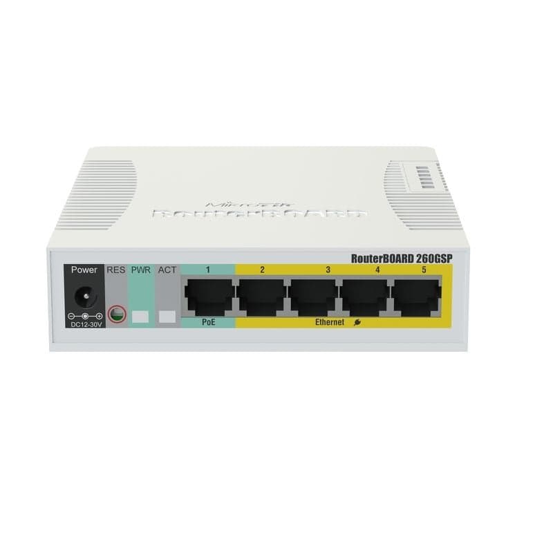 Mikrotik CSS106-1G-4P-1S Network Switch Gigabit Ethernet (10/100/1000) Power over Ethernet (PoE) White (CSS106-1G-4P-1S), miniatura 2