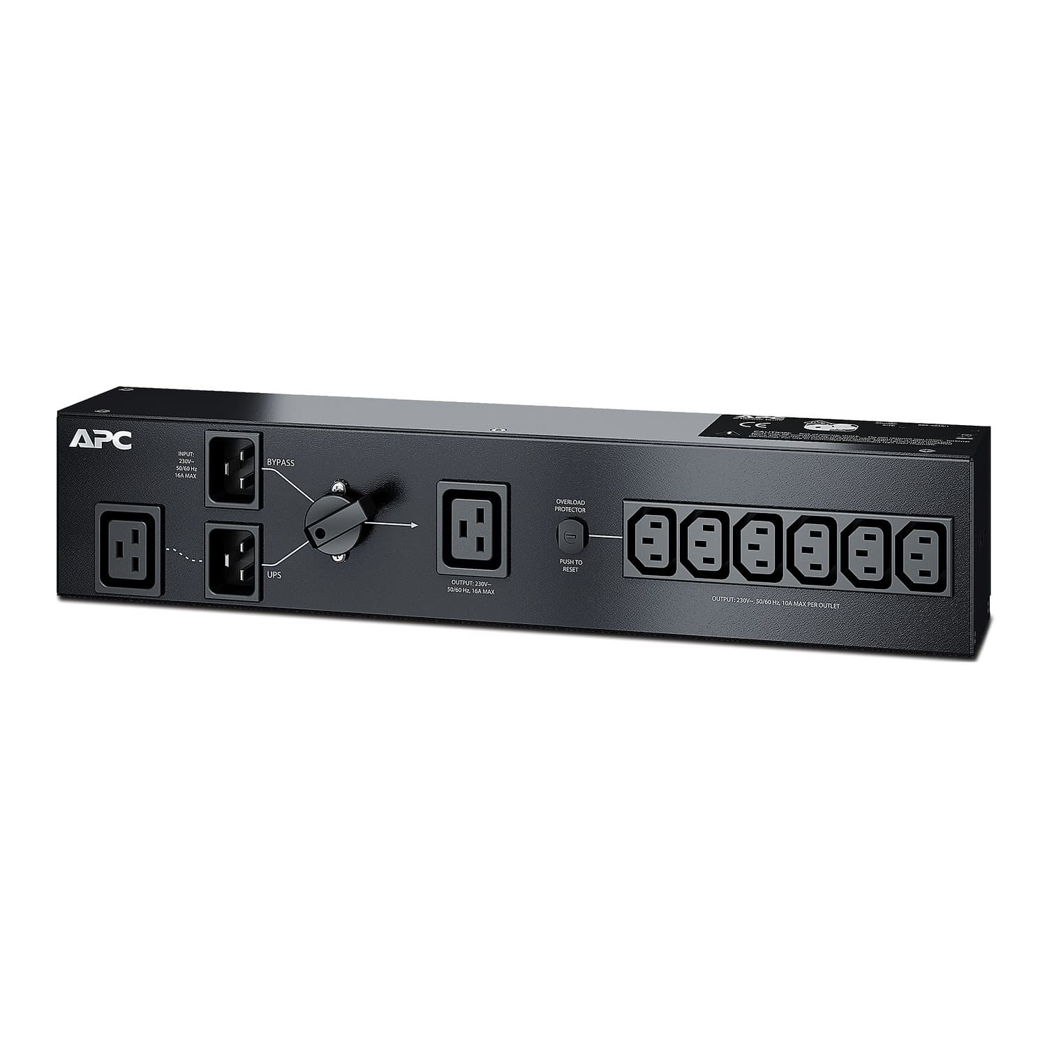 APC Service Bypass PDU 230V 16AMP W/ (6) IEC C13 And (1) C19, miniatura 1