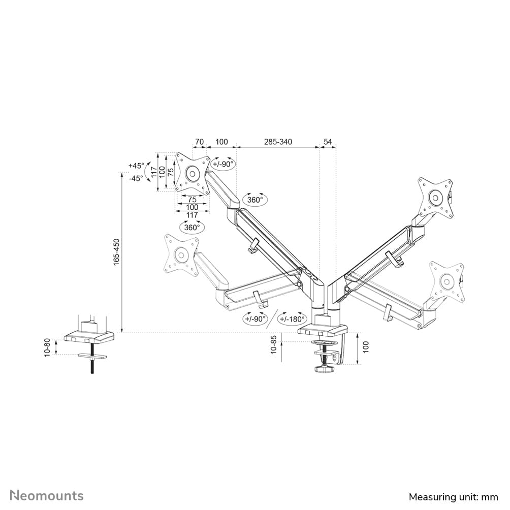Neomounts DS70-810BL2, miniatura 20