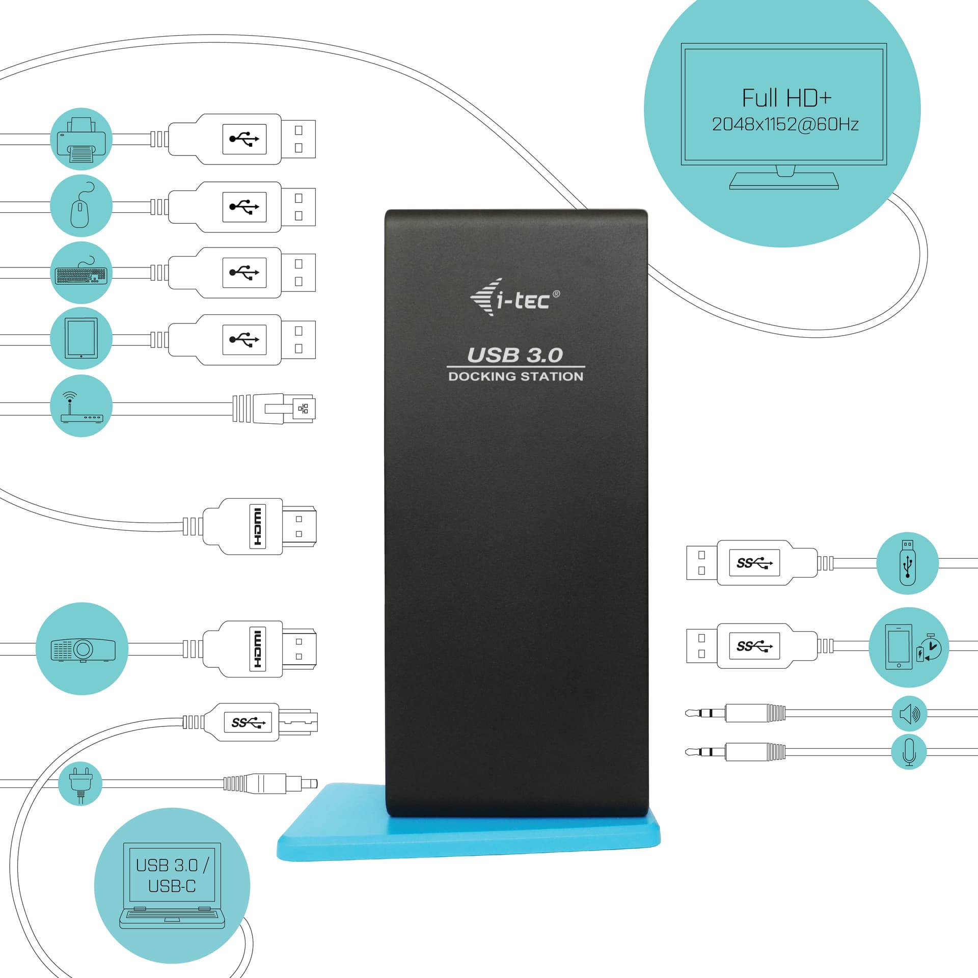 i-tec U3DUALHDMIDOCK, miniatura 3