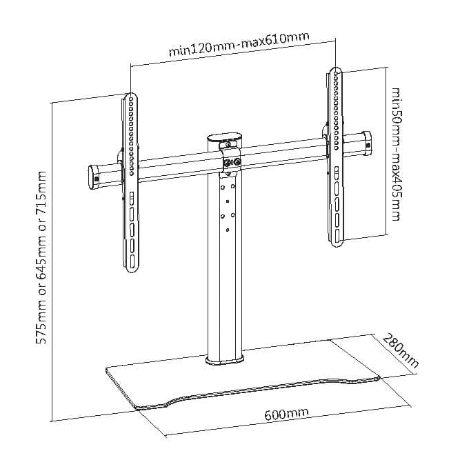 Equip Suporte de mesa para TV universal de 32"~55” — miniatura 5