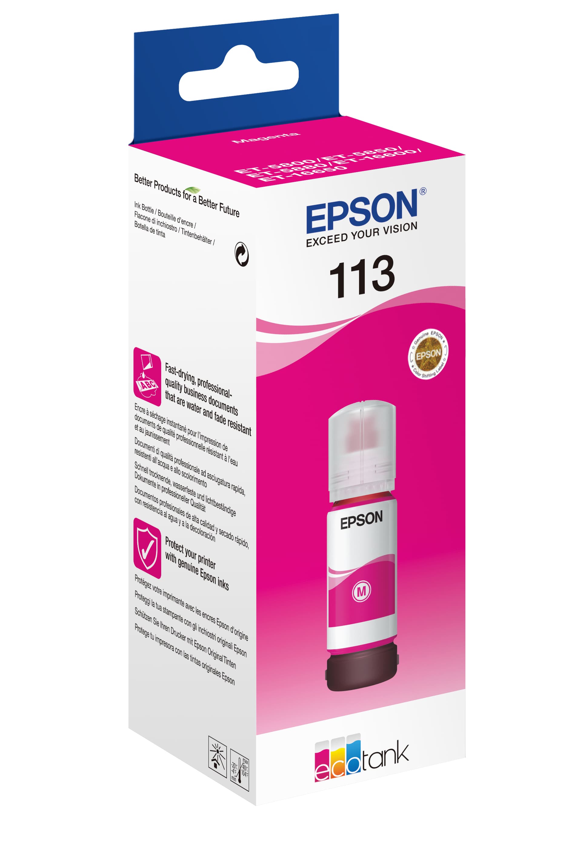 Epson 113 EcoTank Pigment Magenta ink bottle — miniatura 6