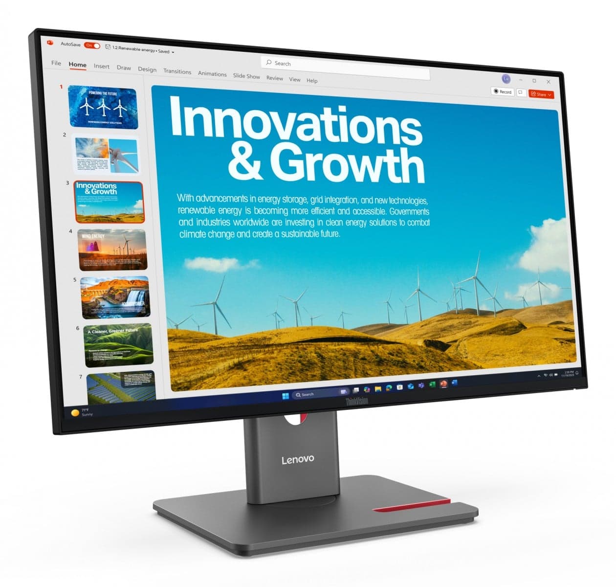 Lenovo ThinkVision P24QD-40 - Monitor LED - 24" (23.8" visível) - 2560 x 1440 QHD @ 120 Hz - IPS - 300 cd/m² - 1500:1 - DisplayHDR 10 - 4 ms - HDMI, DisplayPort, USB-C - preto eclipse — miniatura 3