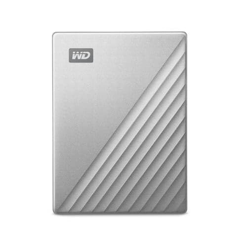 WD My Passport Ultra for Mac WDBPMV0040BSL - Disco rígido - encriptado - 4 TB - externa (portátil) - USB 3.0 (USB C conector) - 256-bits AES - prata — miniatura 1