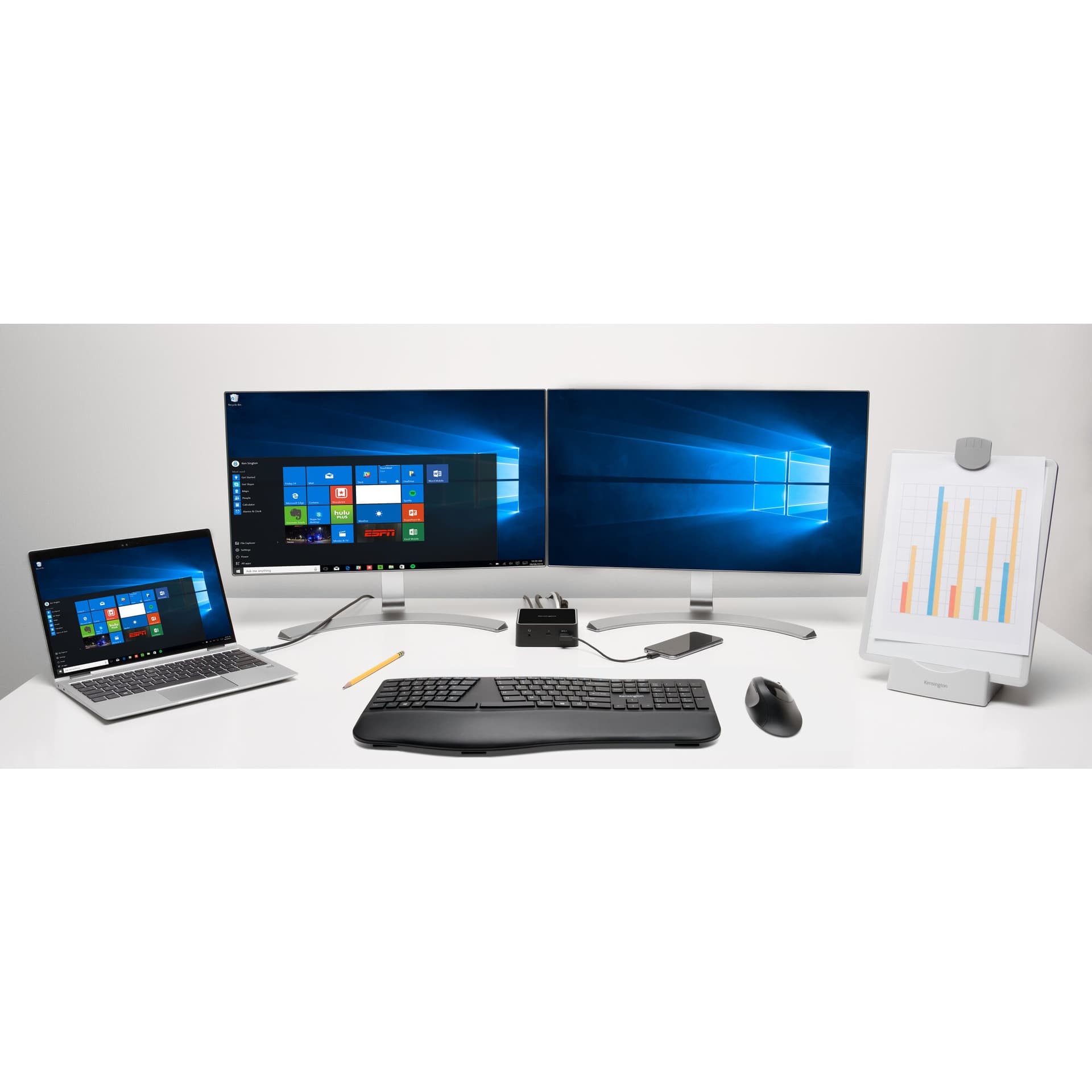 Kensington K:ProFit Ergo Wireless Mse bk — miniatura 4