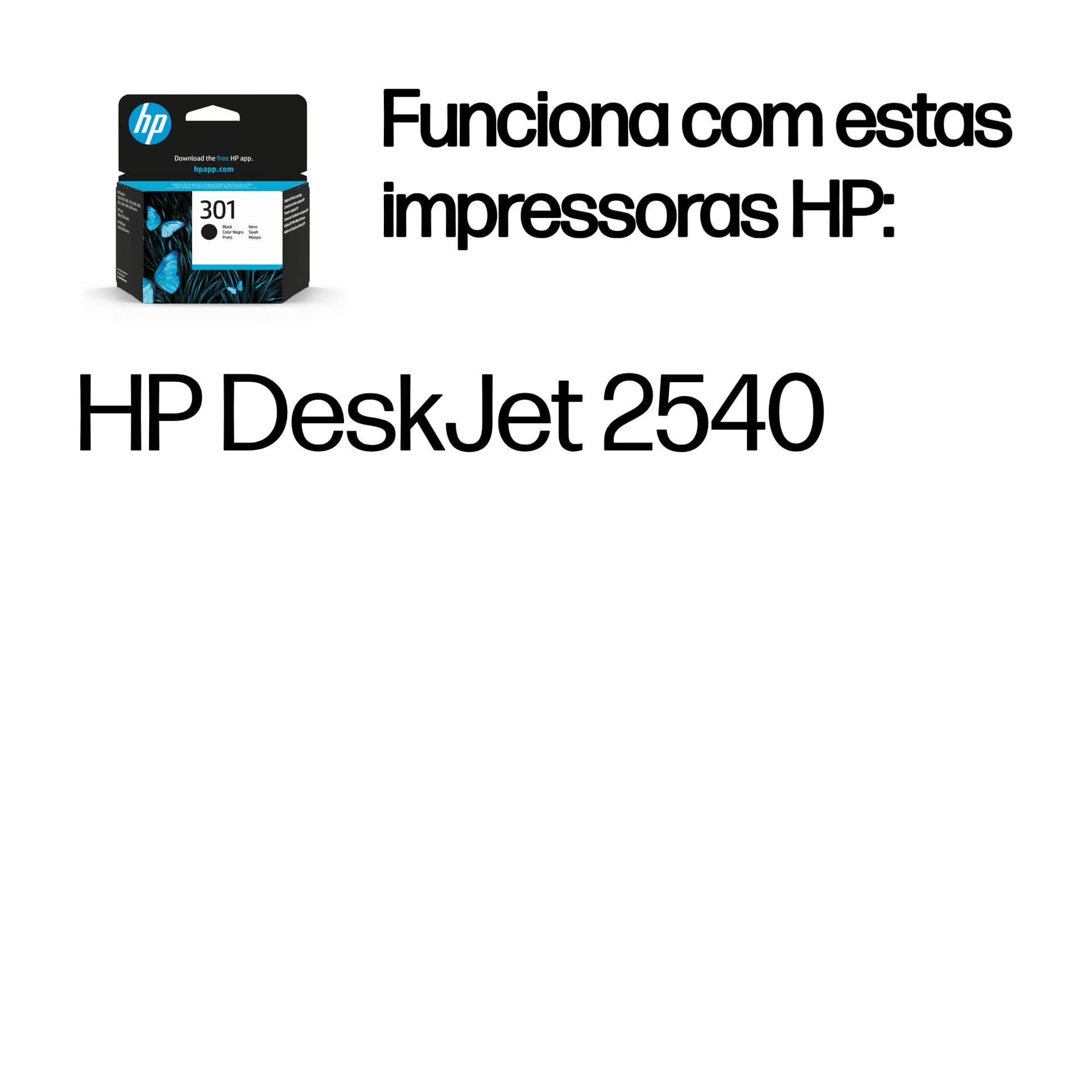 HP Tinteiro Original 301 Preto, miniatura 2