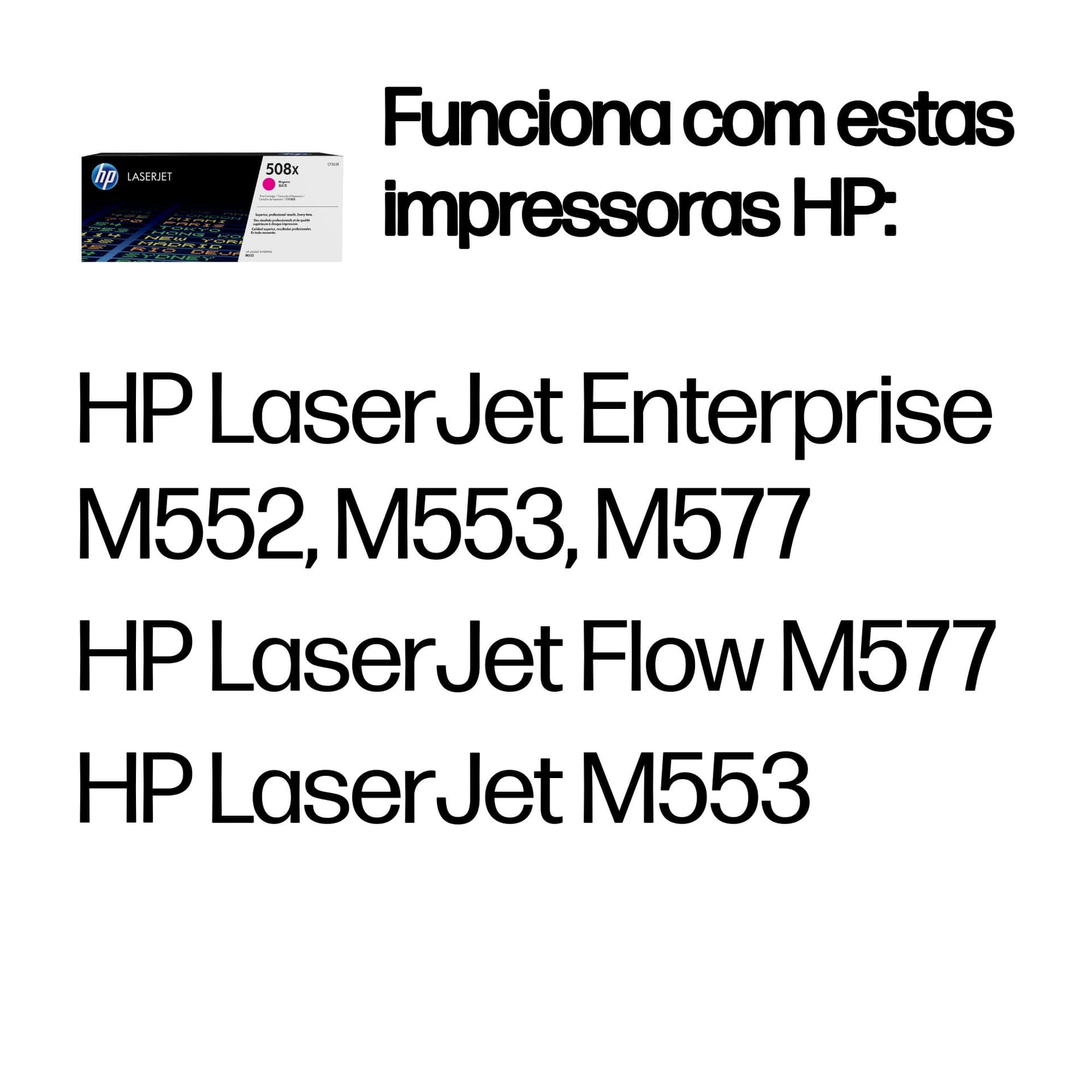 HP Toner LaserJet original 508X magenta de elevado rendimento — miniatura 2