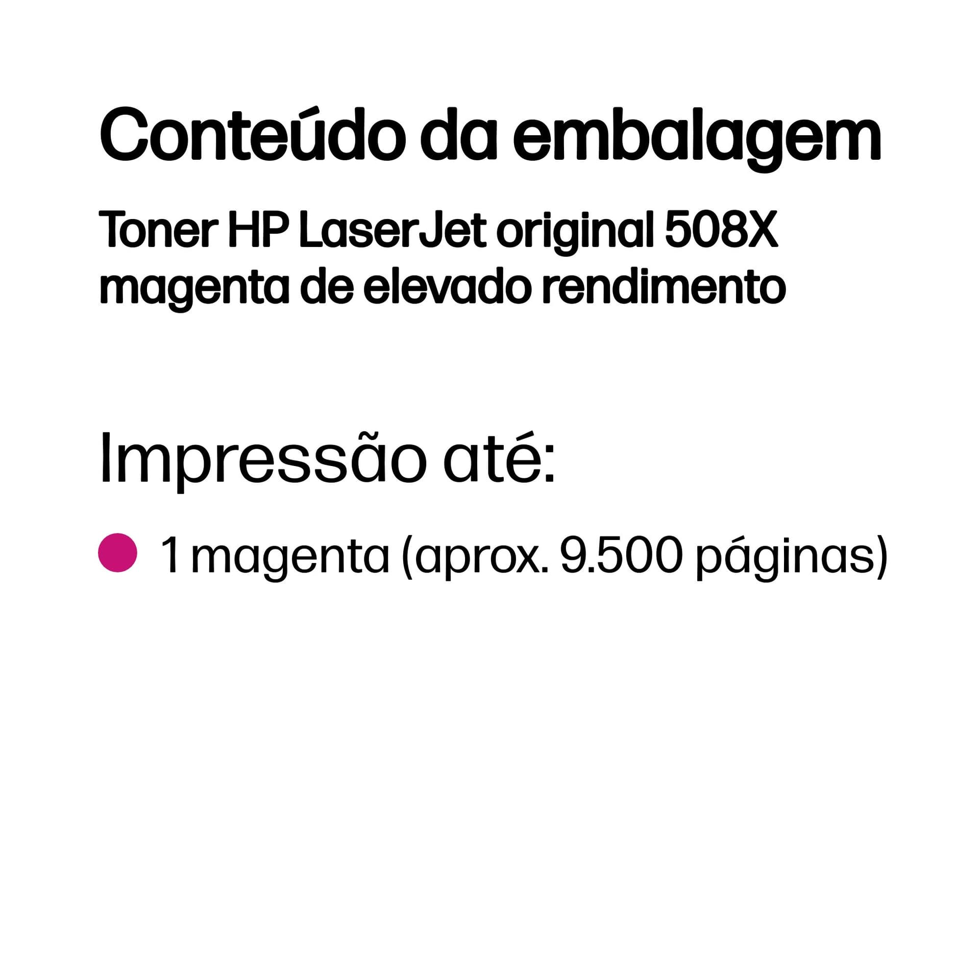 HP Toner LaserJet original 508X magenta de elevado rendimento — miniatura 3