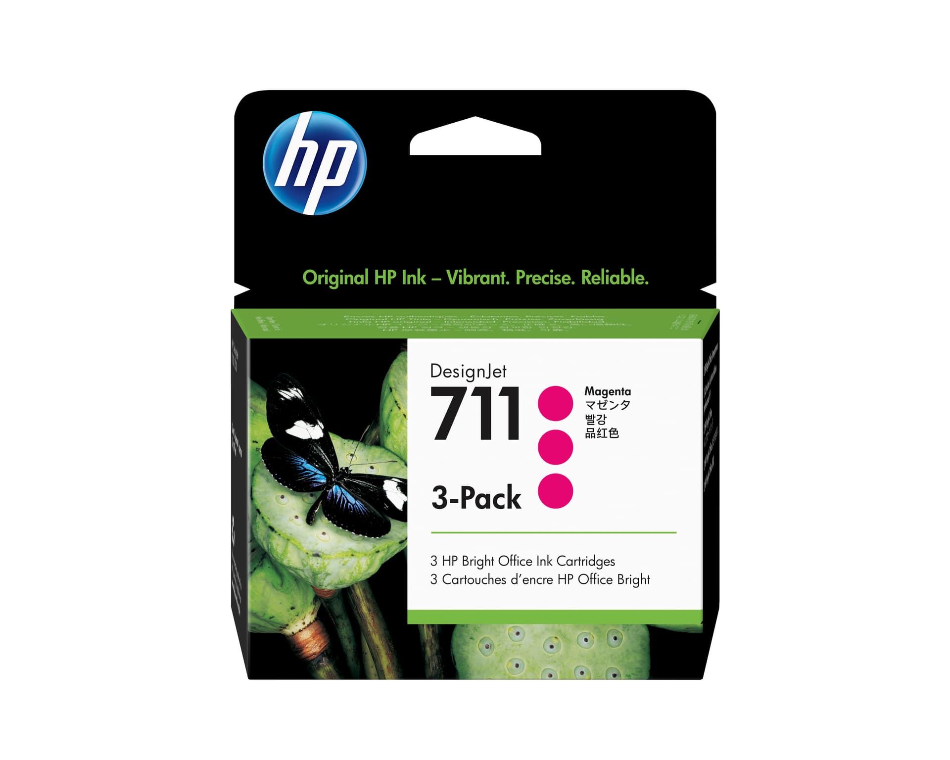 HP Conjunto Triplo de Tinteiros DesignJet 711 Magenta de 29 ml — miniatura 1