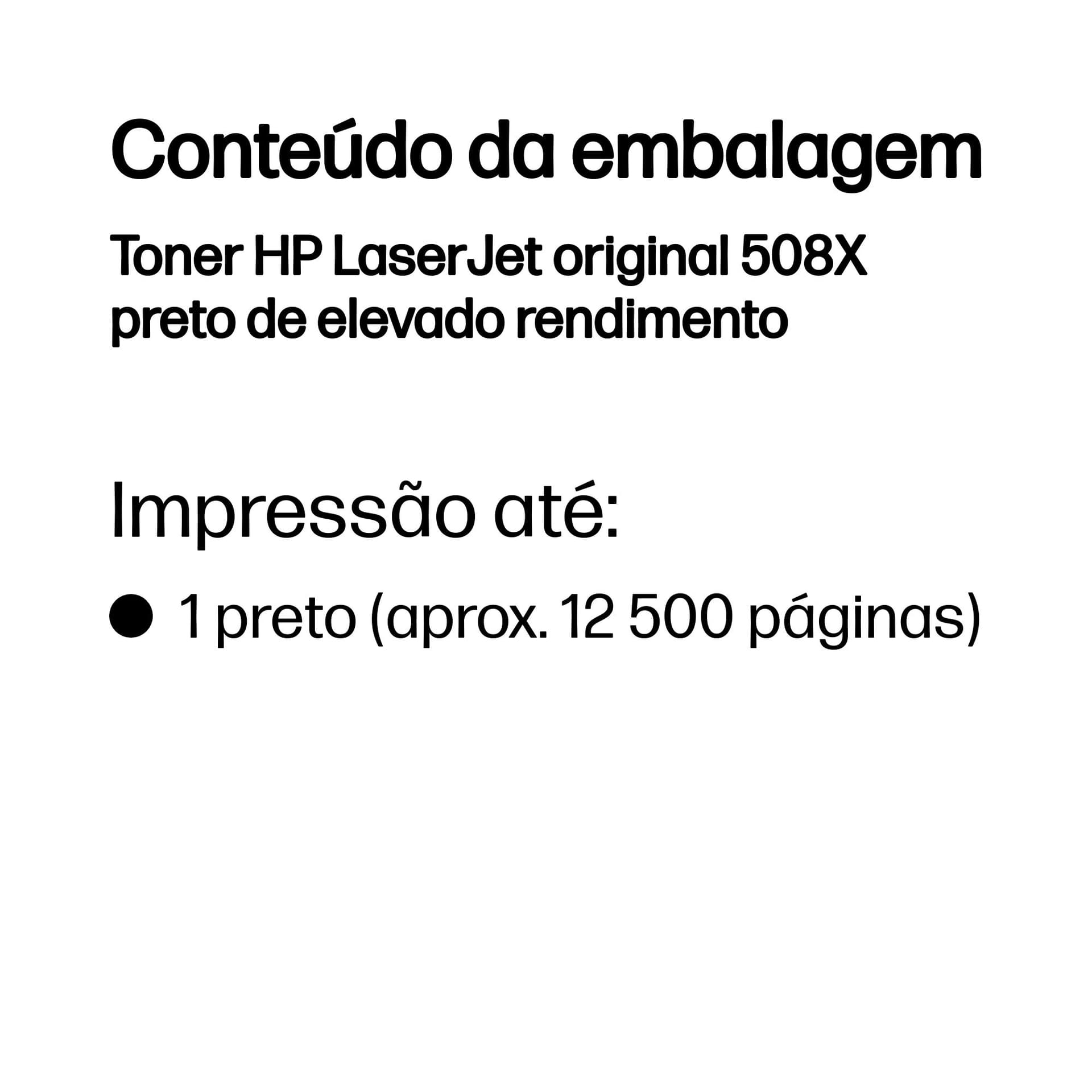 HP Toner LaserJet original 508X preto de elevado rendimento — miniatura 2