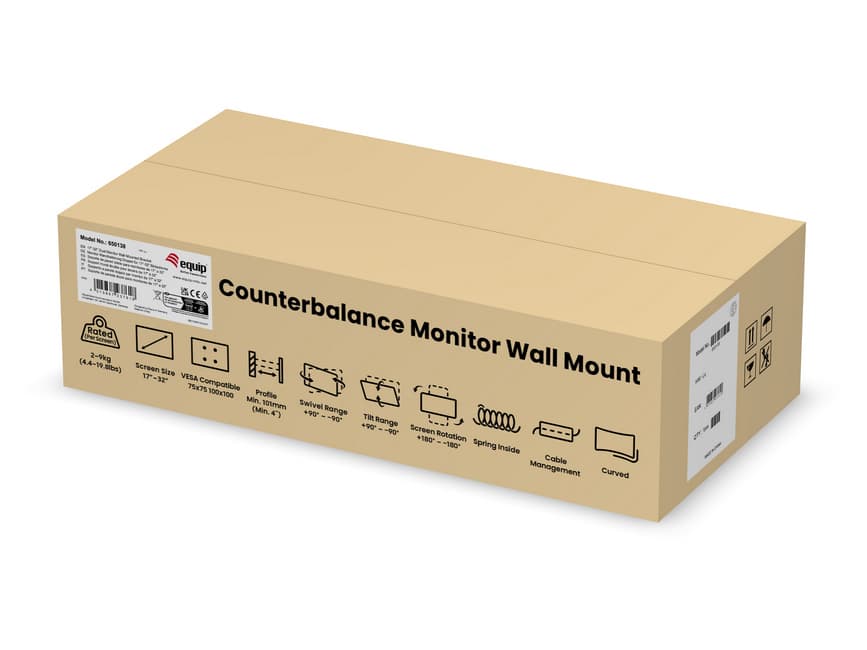 Equip Suporte de parede para monitor duplo de 17"-32” — miniatura 8