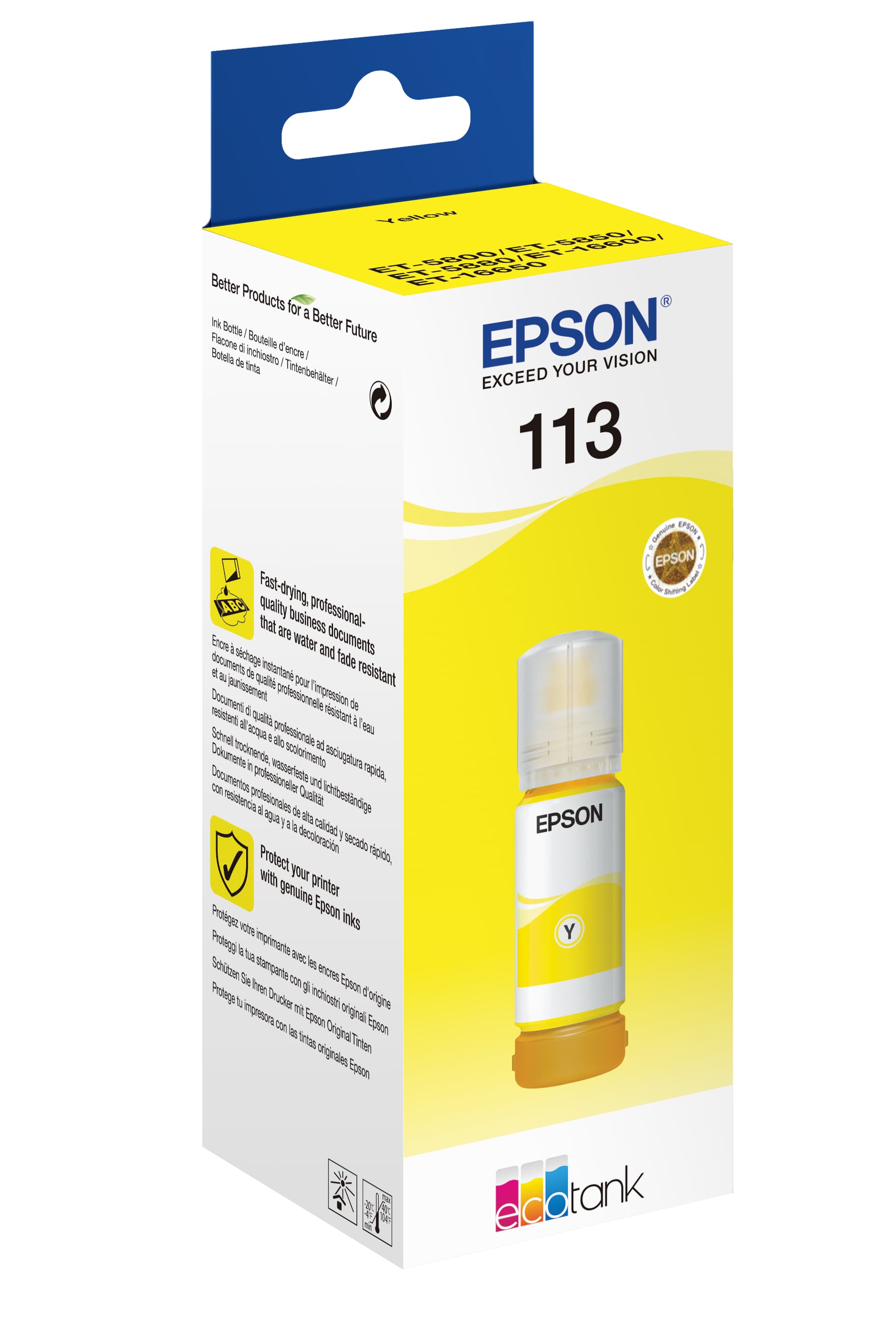 Epson 113 EcoTank Pigment Yellow ink bottle — miniatura 6