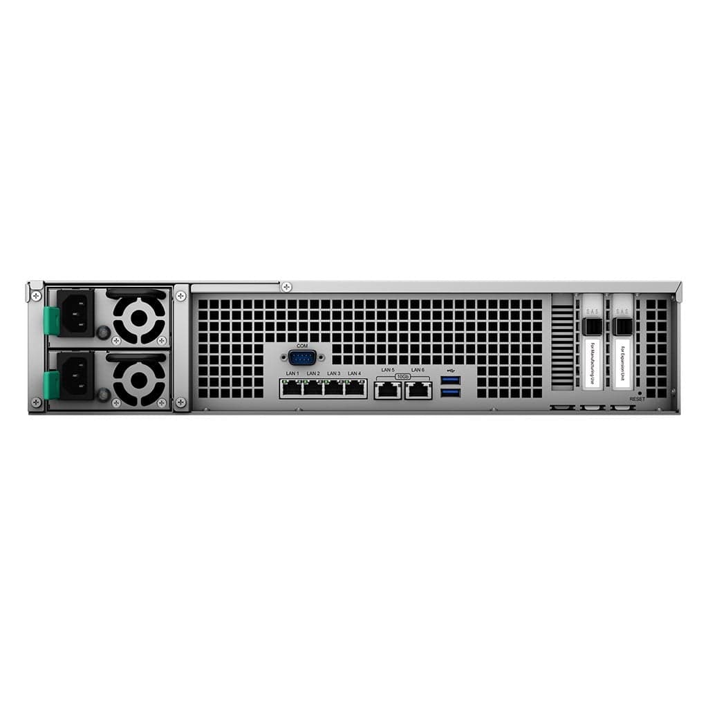 Synology FlashStation FS3600 - Servidor NAS - 24 baias - montável em bastidor - RAID (expansão de disco rígido) 0, 1, 5, 6, 10, JBOD, RAID F1 - RAM 16 GB - Gigabit Ethernet / 10 Gigabit Ethernet - iSCSI assistência - 2U — miniatura 4