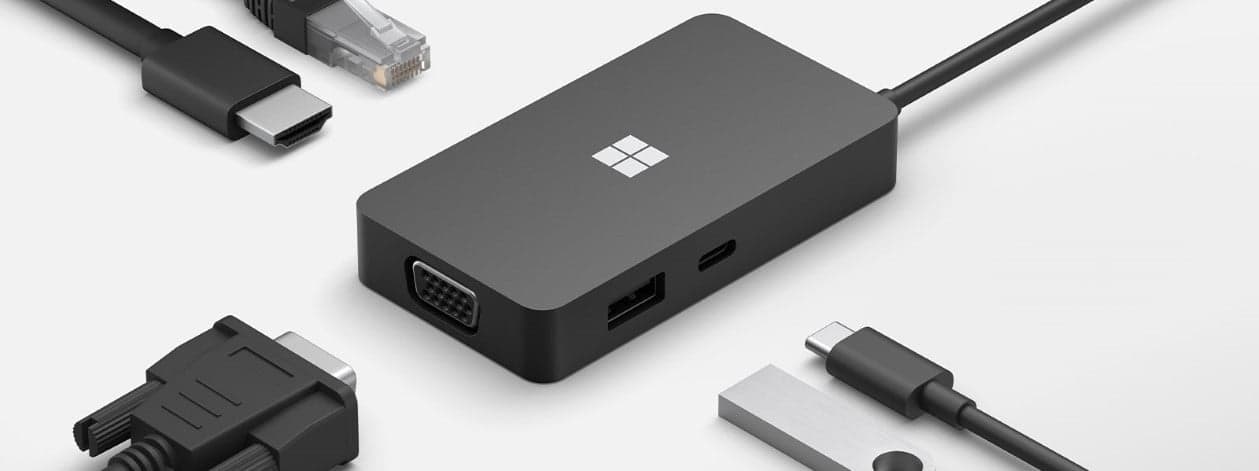 Microsoft USB-C Travel Hub - Estação de engate - USB-C - VGA, HDMI - 1GbE - comercial — miniatura 2