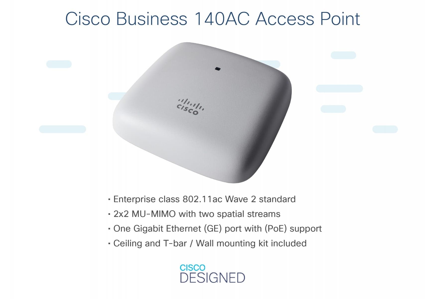 Cisco Business 140AC - Ponto de acesso sem fios - Wi-Fi 5 - 2.4 GHz, 5 GHz — miniatura 4