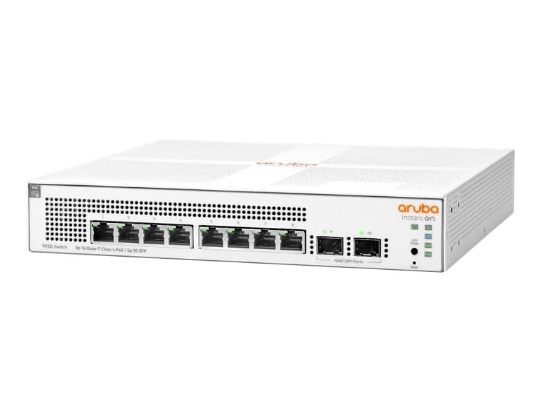 HPE Networking Instant On 1930 8G Class4 PoE 2SFP 124W Switch - Interruptor - L3 - Administrado - 8 x 10/100/1000 (PoE) + 2 x Gigabit SFP - montável em trilho - PoE (124 W), miniatura 2