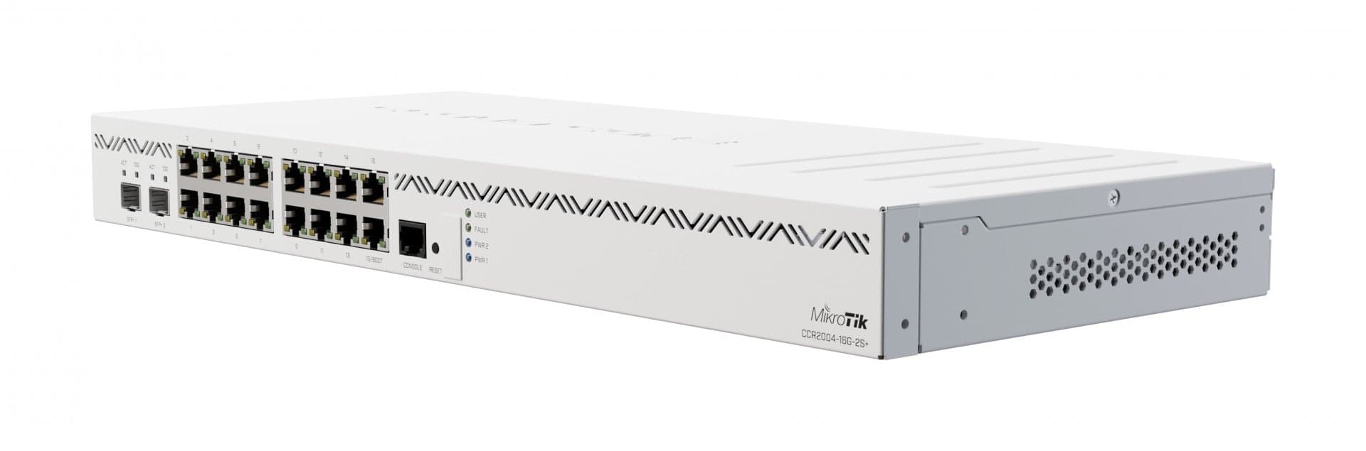 Mikrotik Cloud Core Router CCR2004-16G-2S+ 16Gbit LAN 2x SFP+ Dual PSU Rack - Router - Rack module (CCR2004-16G-2S+), miniatura 2