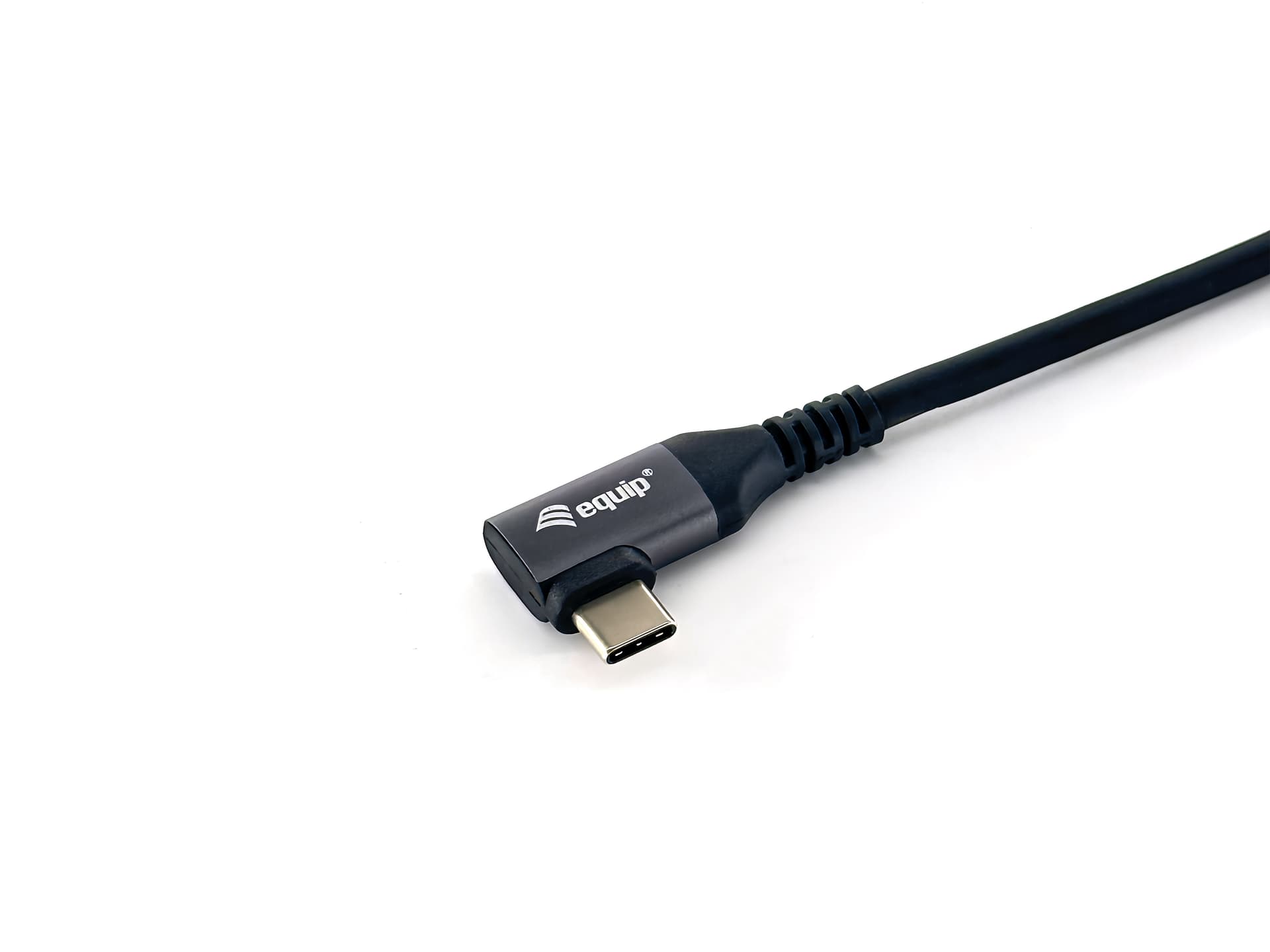 Equip 128891 Cabo USB 2.0 C para C com ângulo de 90°, M/M, 1,0 m, PD 100 W, preto — miniatura 3