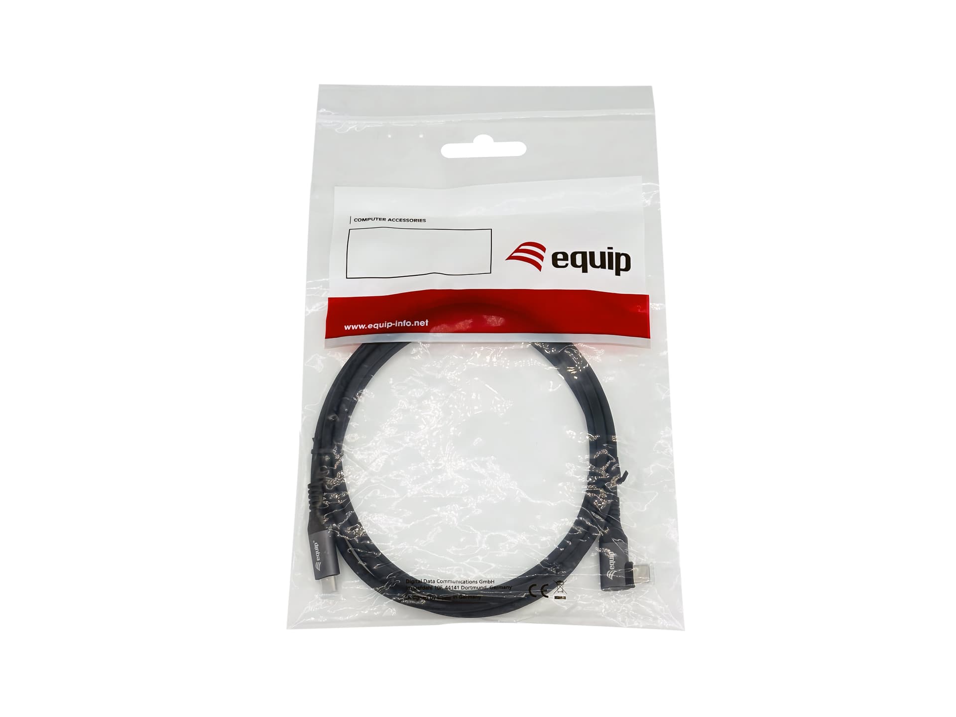 Equip 128891 Cabo USB 2.0 C para C com ângulo de 90°, M/M, 1,0 m, PD 100 W, preto — miniatura 5
