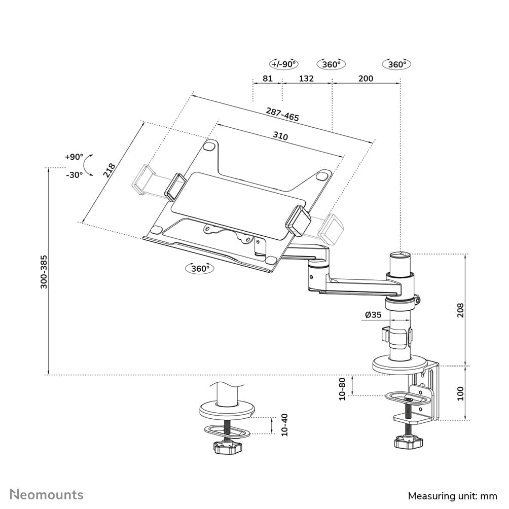 Neomounts DS20-425BL1 — miniatura 20