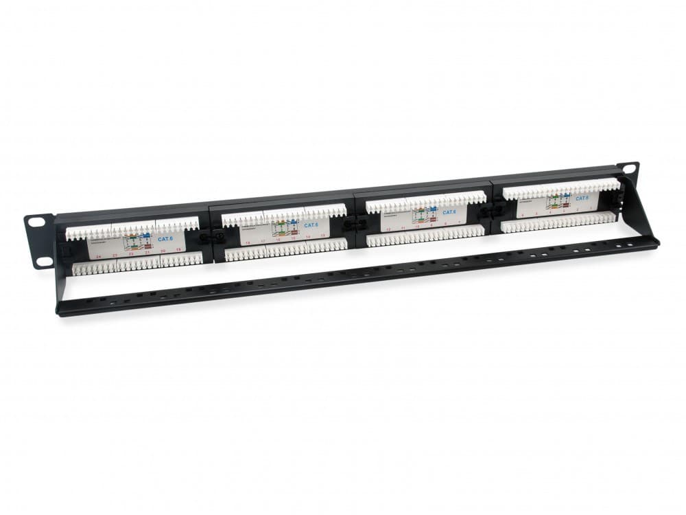 EQUIP PATCH PANEL 19" CAT6 UTP 24PORT 1U PRETO BASIC — miniatura 4
