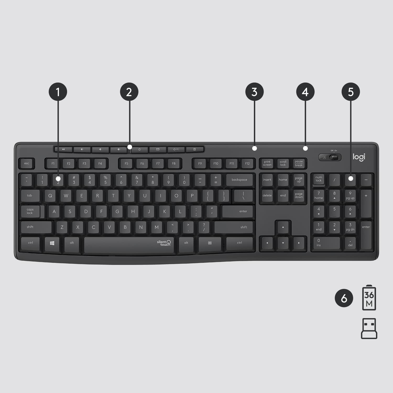 Logitech MK295 Silent — miniatura 6