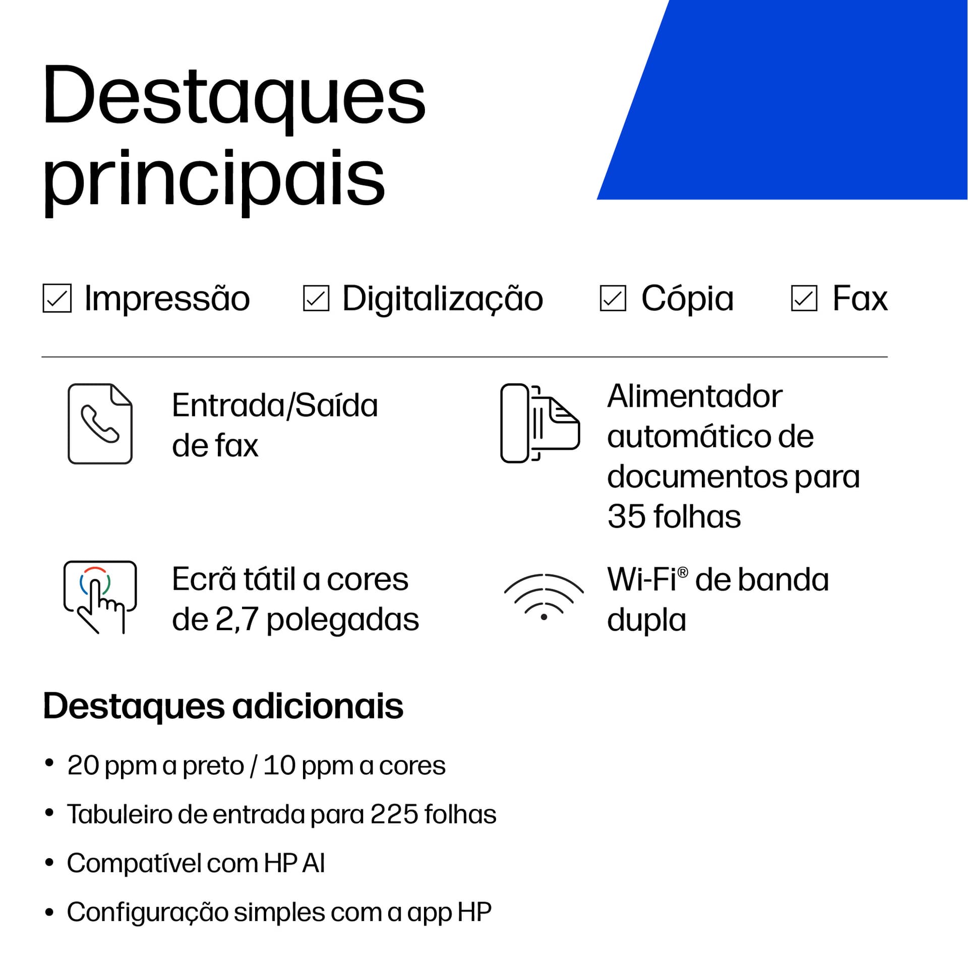 HP OfficeJet Pro 8135e Sem fios All-in-One Cor Impressora, Instant Ink; Impressão frente e verso, miniatura 13