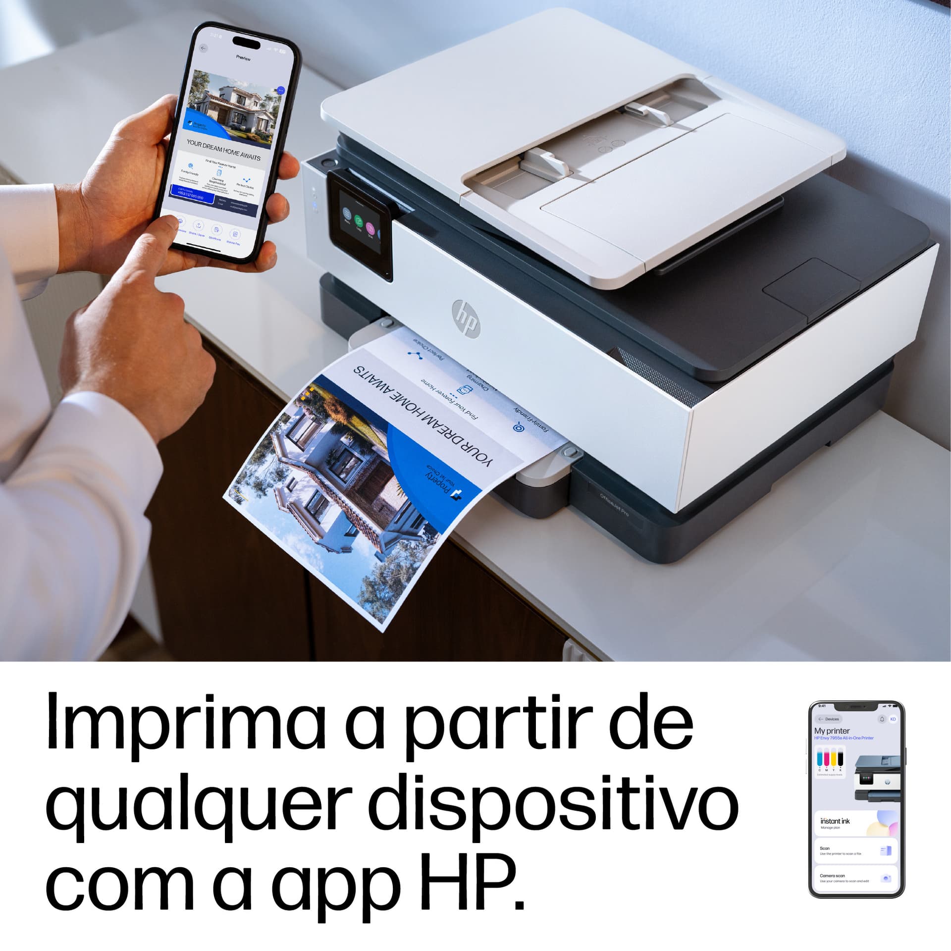 HP OfficeJet Pro 8135e Sem fios All-in-One Cor Impressora, Instant Ink; Impressão frente e verso, miniatura 15