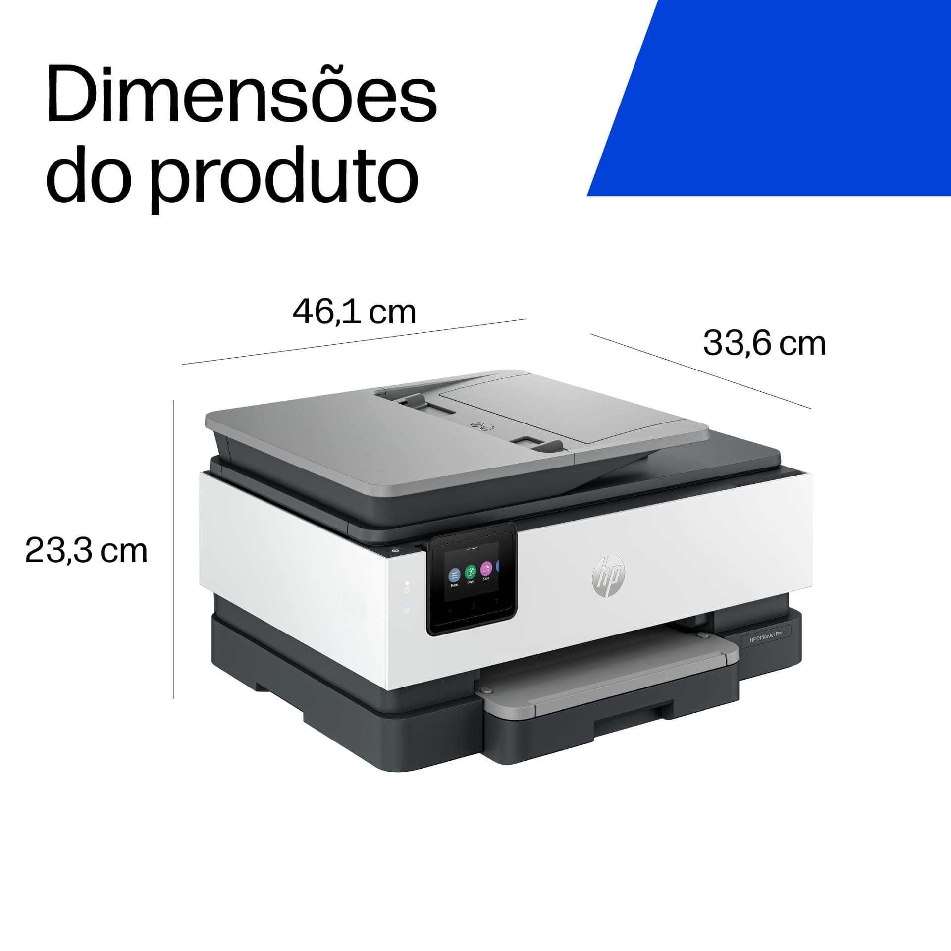 HP OfficeJet Pro 8135e Sem fios All-in-One Cor Impressora, Instant Ink; Impressão frente e verso, miniatura 7