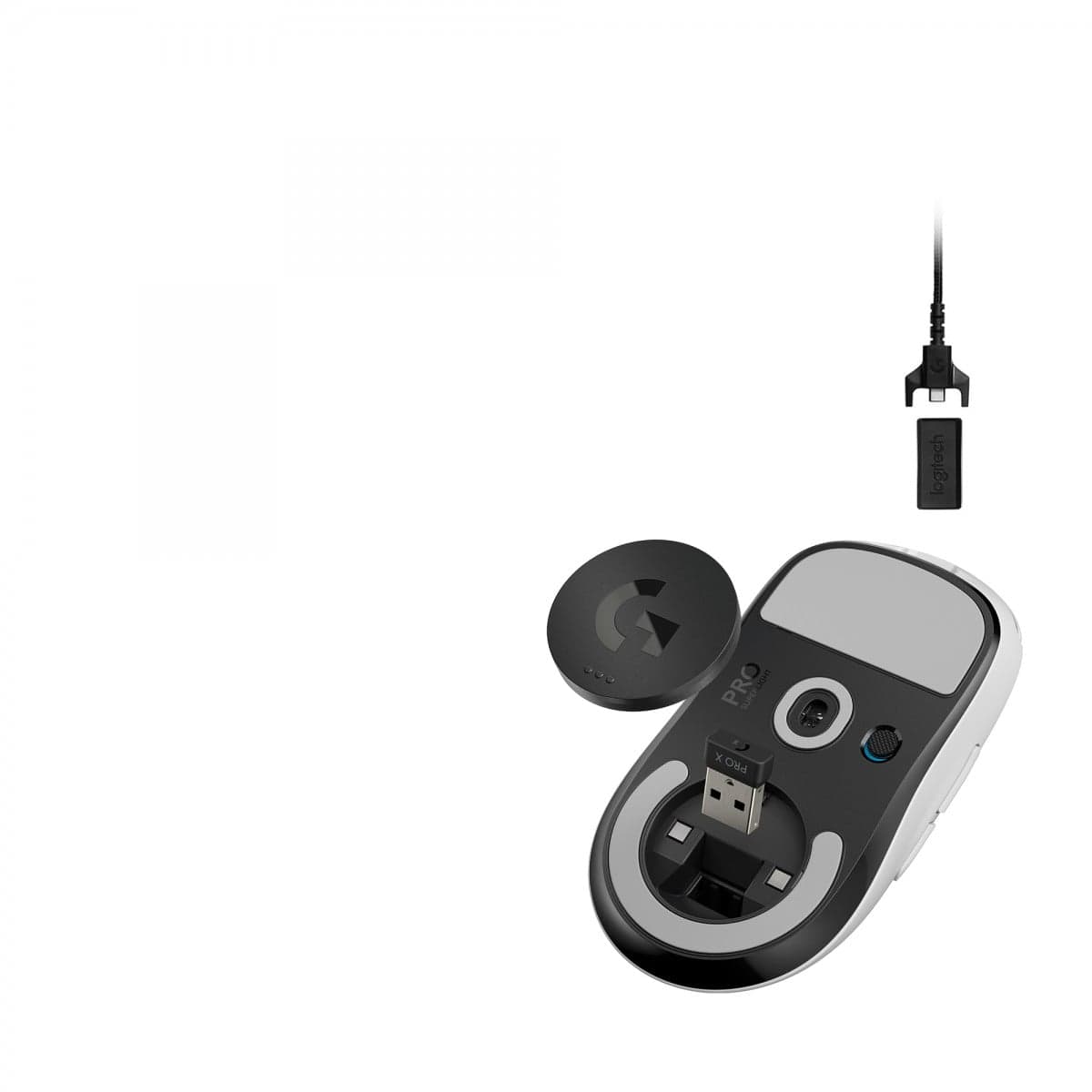 Logitech PRO X SUPERLIGHT Wireless Gaming Mouse - Rato - óptico - 5 botões - sem fios - 2.4 GHz - recetor USB Logitech LIGHTSPEED - branco — miniatura 10