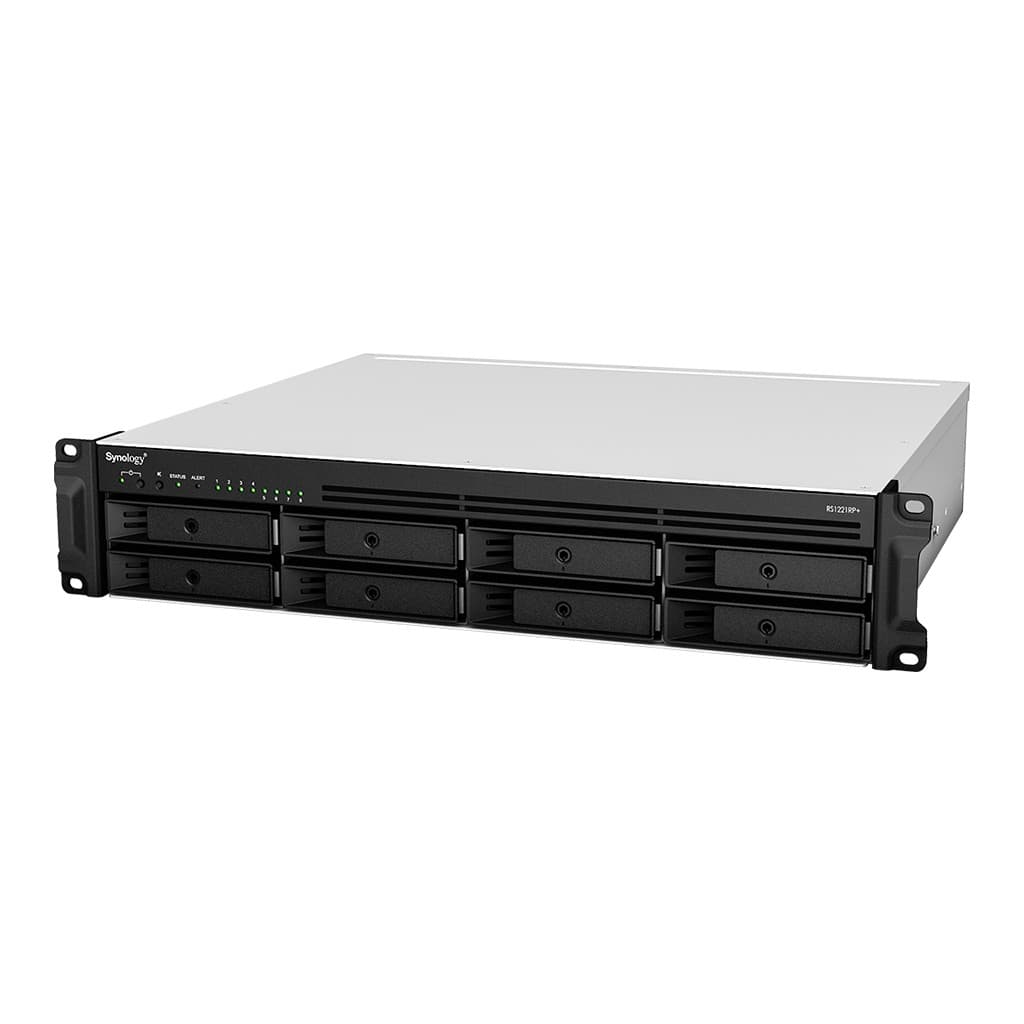 Synology RackStation RS1221RP+ - Servidor NAS - 8 baias - montável em bastidor - SATA 6Gb/s - RAID (expansão de disco rígido) 0, 1, 5, 6, 10, JBOD, 5 hot spare, 6 sobressalentes, reserva 10, 1 reserva - RAM 4 GB - Gigabit Ethernet - iSCSI assistência — miniatura 2