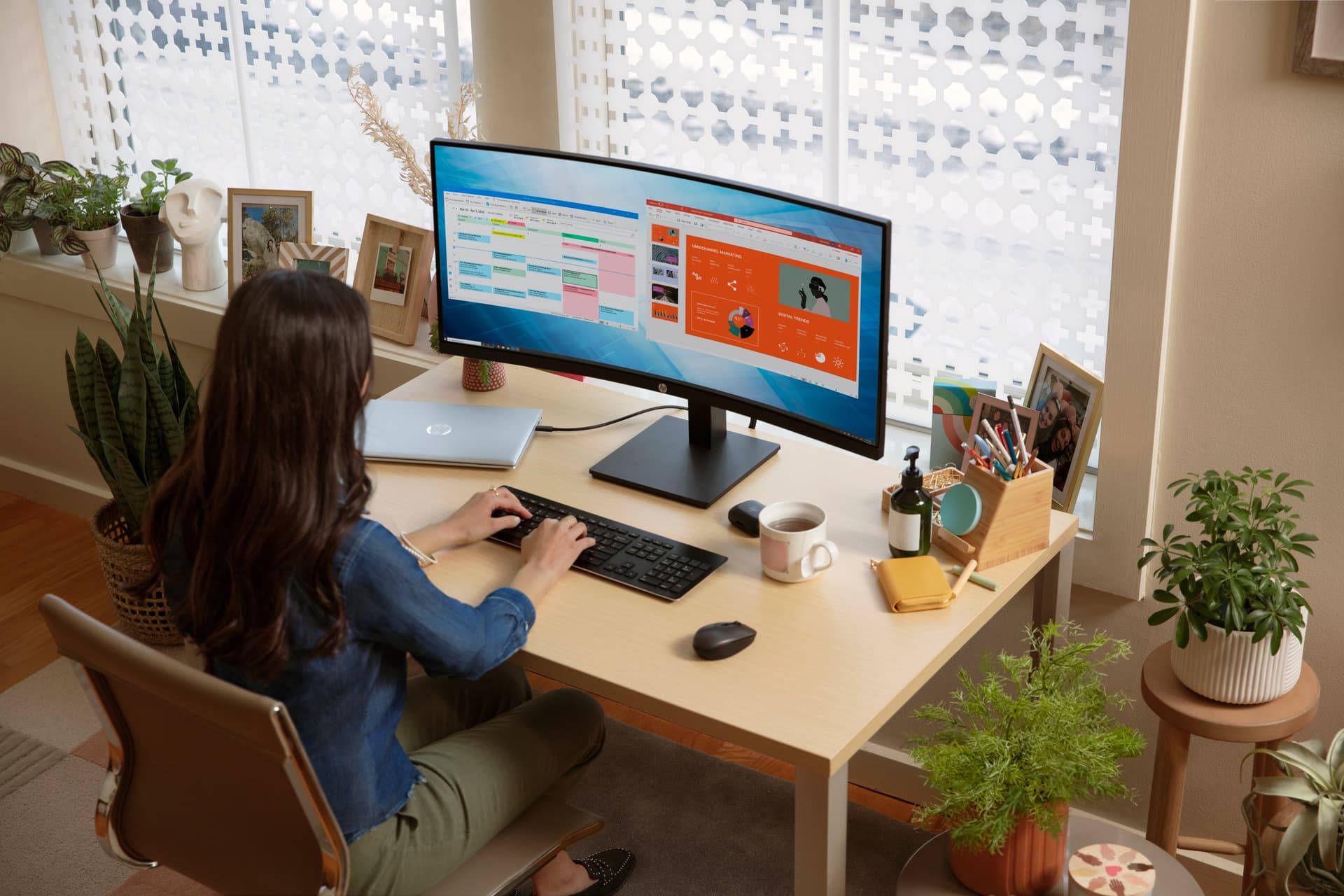 HP Monitor curvo WQHD P34hc G4 com USB-C — miniatura 9