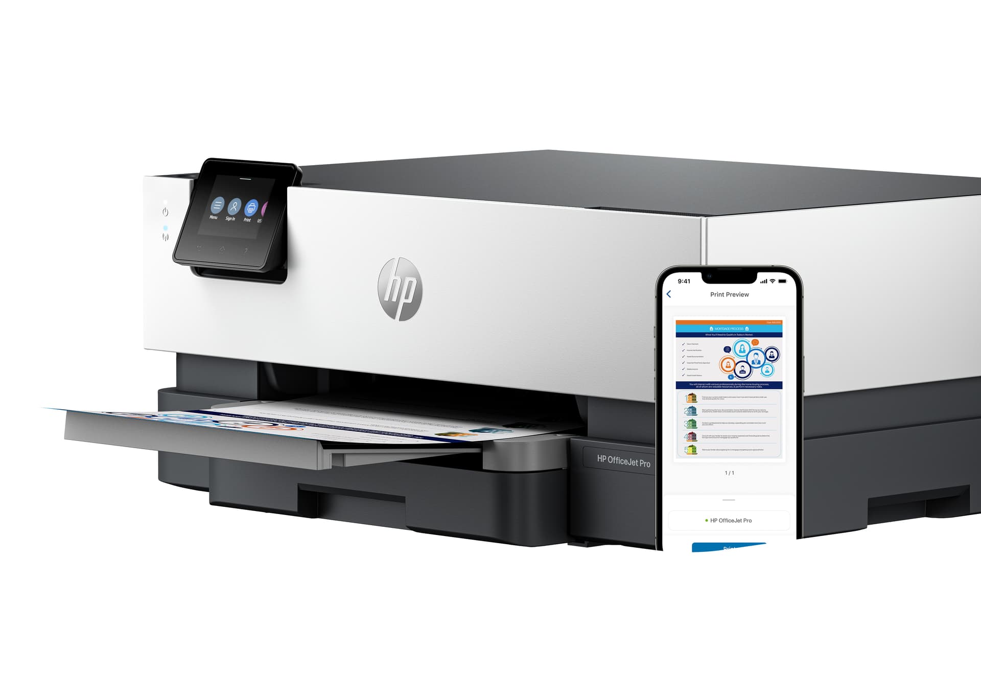 HP OfficeJet Pro 9110b Sem fios Cor Impressora, Impressão frente e verso — miniatura 13