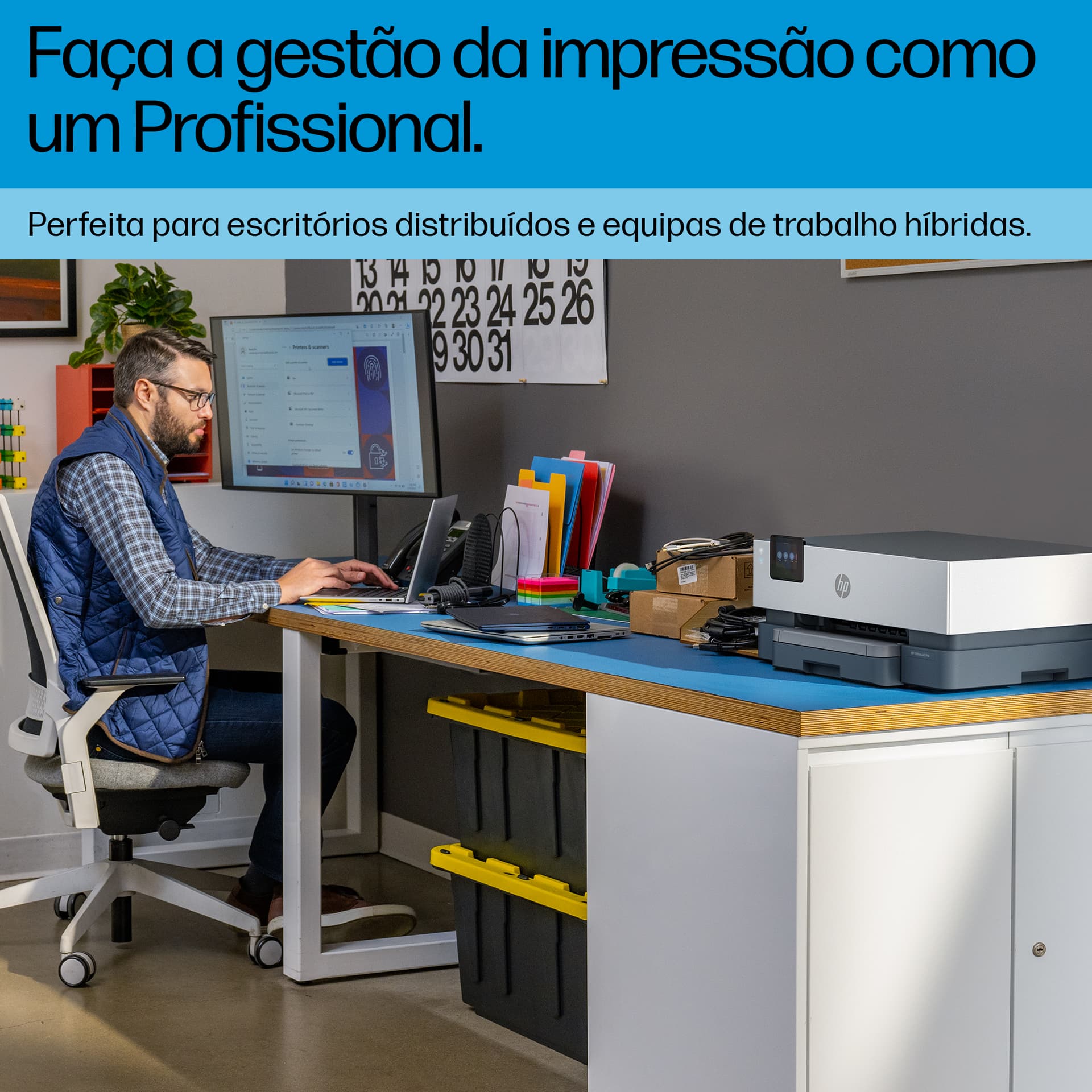 HP OfficeJet Pro 9110b Sem fios Cor Impressora, Impressão frente e verso — miniatura 7