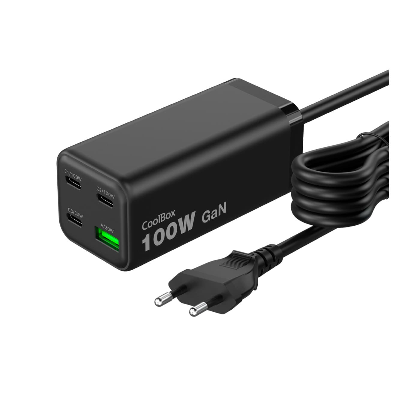 CoolBox ESTAÇÃO DE CARGA USB 100W GAN C+C+C+A DE MESA, miniatura 1