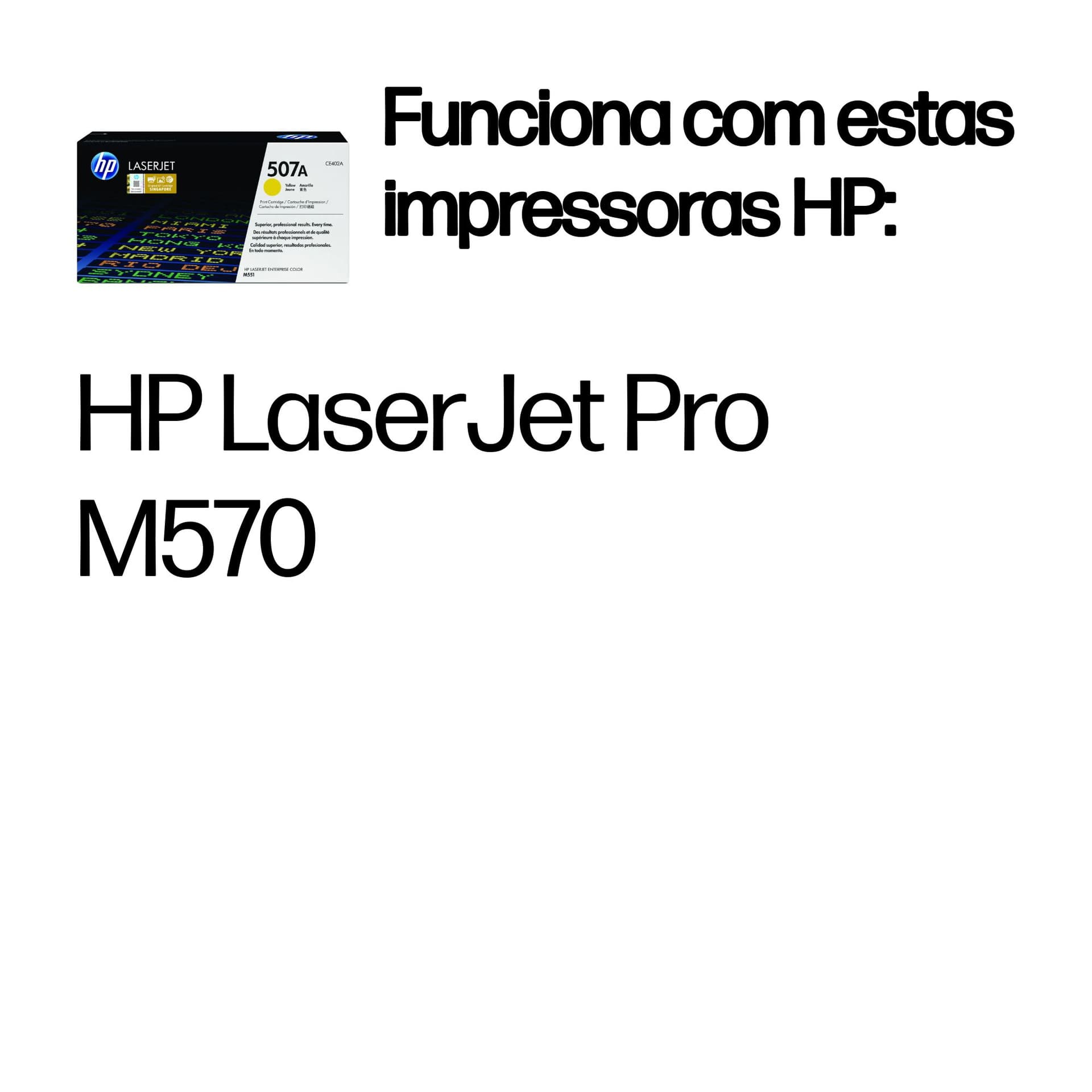 HP Toner LaserJet Original 507A Amarelo, miniatura 2