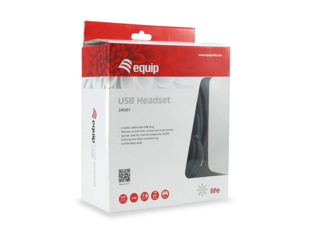 EQUIP LIFE HEADSET C/ MICRO FUNÇÃO MUTE E VOL USB — miniatura 4