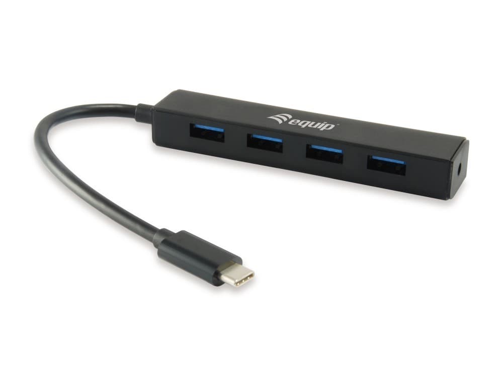 EQUIP LIFE HUB USB-C 4PORT USB 3.0 BLACK — miniatura 3