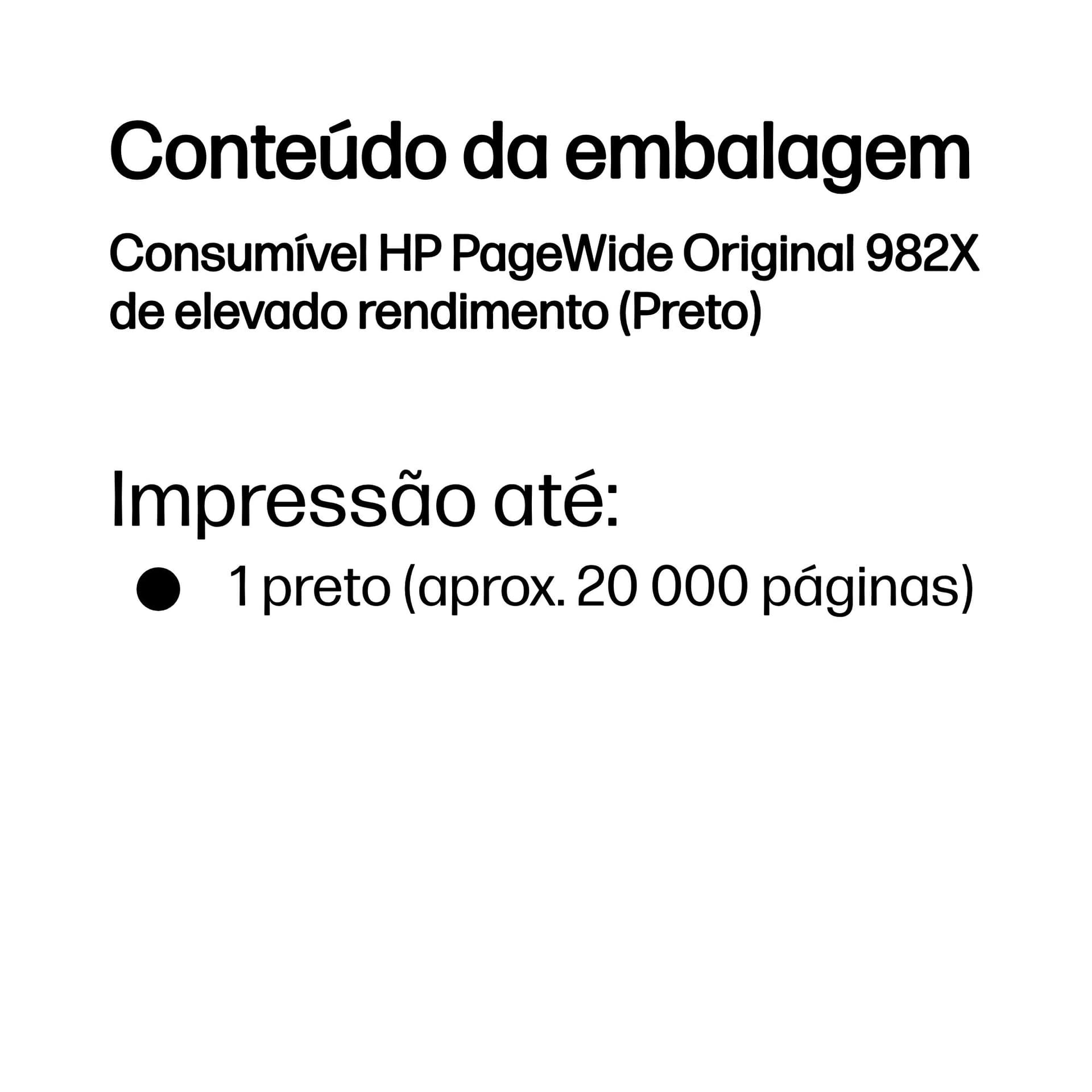 HP Consumível PageWide Original 982X de elevado rendimento (Preto), miniatura 3