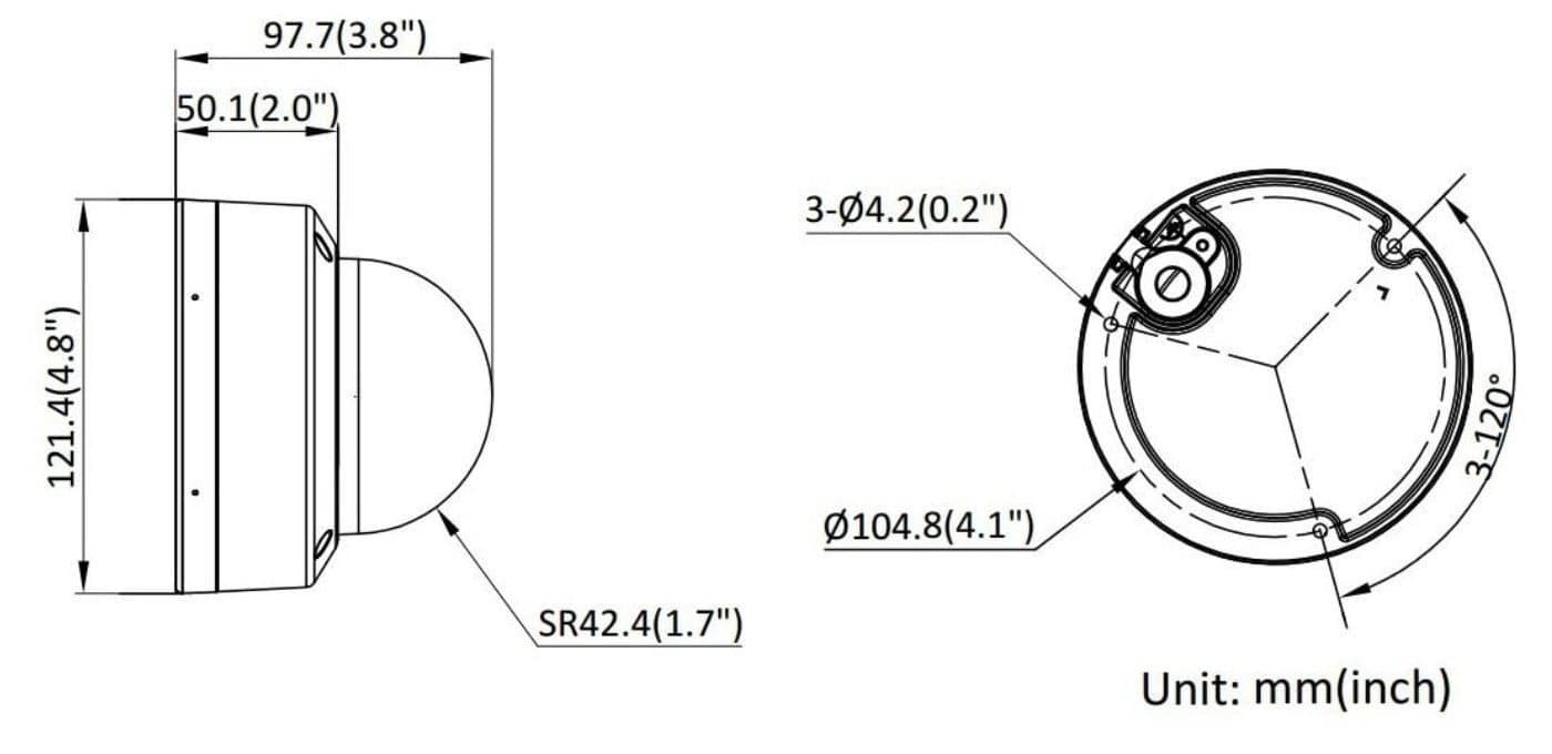 Hikvision DS-2CD2183G2-LIS2U(2.8mm) 8 MP Câmera de Rede Dome Fixa com Acusense e Luz Híbrida Inteligente, miniatura 6