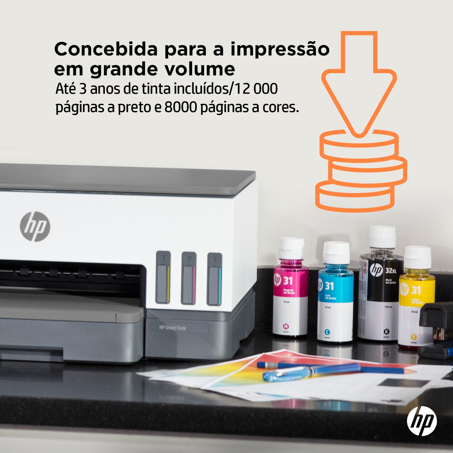 HP Smart Tank 7005 Sem fios All-in-One Cor Impressora, Impressão frente e verso; Copiadora, scanner — miniatura 7