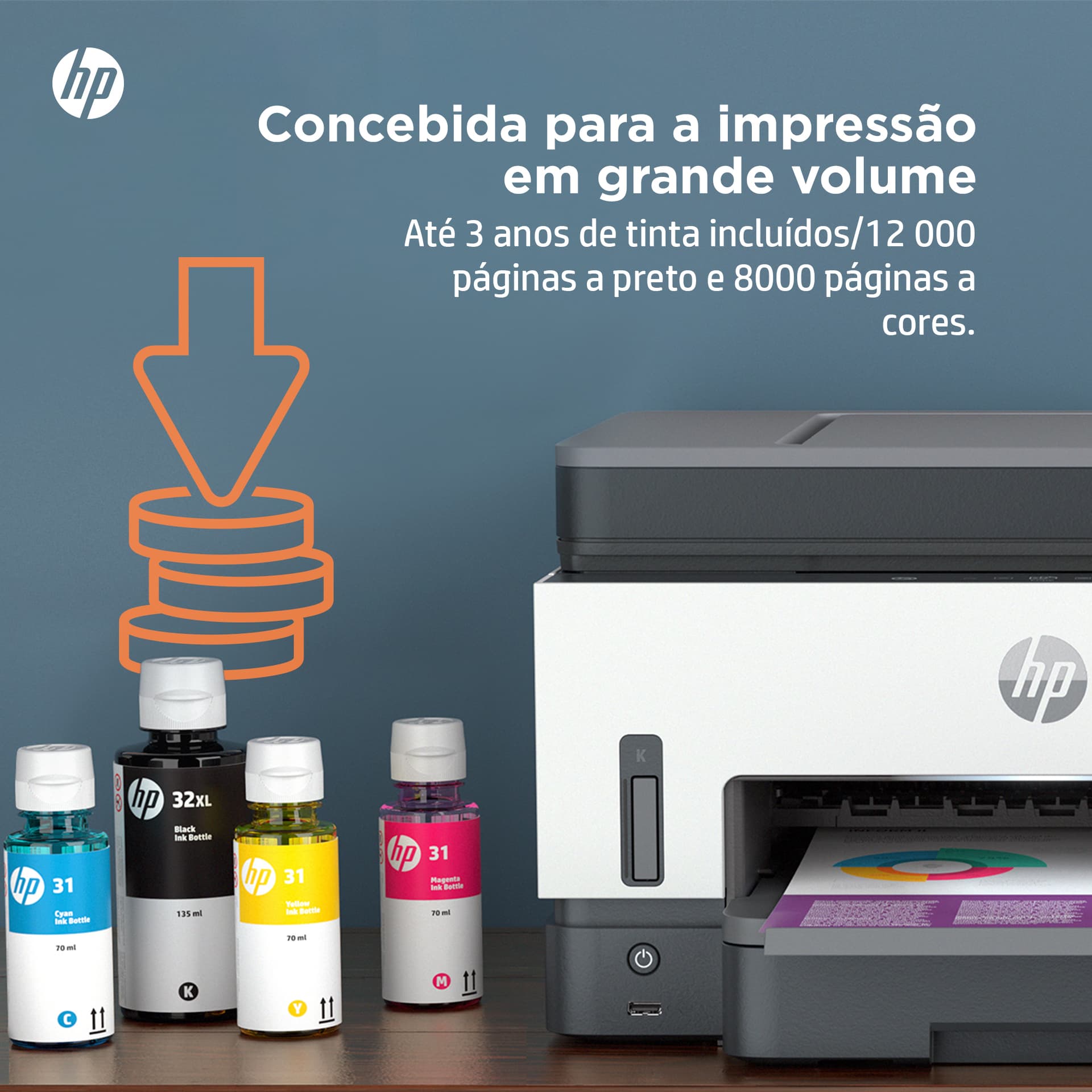 HP Smart Tank 7605 Sem fios All-in-One Cor Impressora, Impressão frente e verso; Copiadora, scanner — miniatura 9