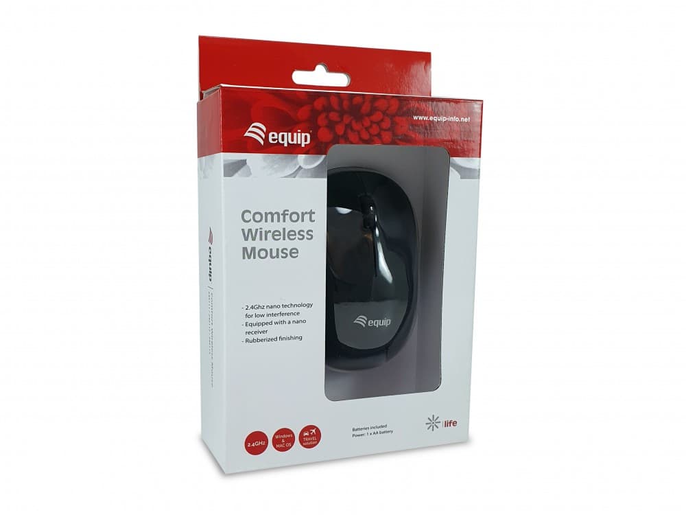 EQUIP LIFE RATO WIRELESS COMFORT BLACK 1600DPI — miniatura 4