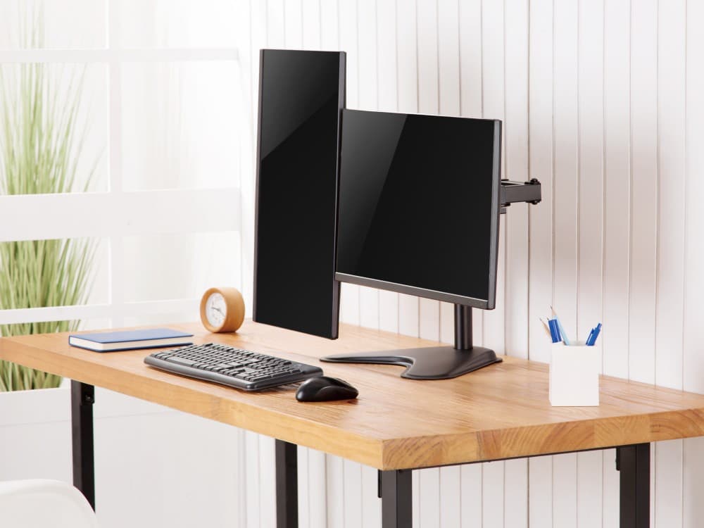 EQUIP ERGO SUPORTE SECRETARIA 2 MONITORES 17" 32" ROTACAO 360º 650123 — miniatura 5