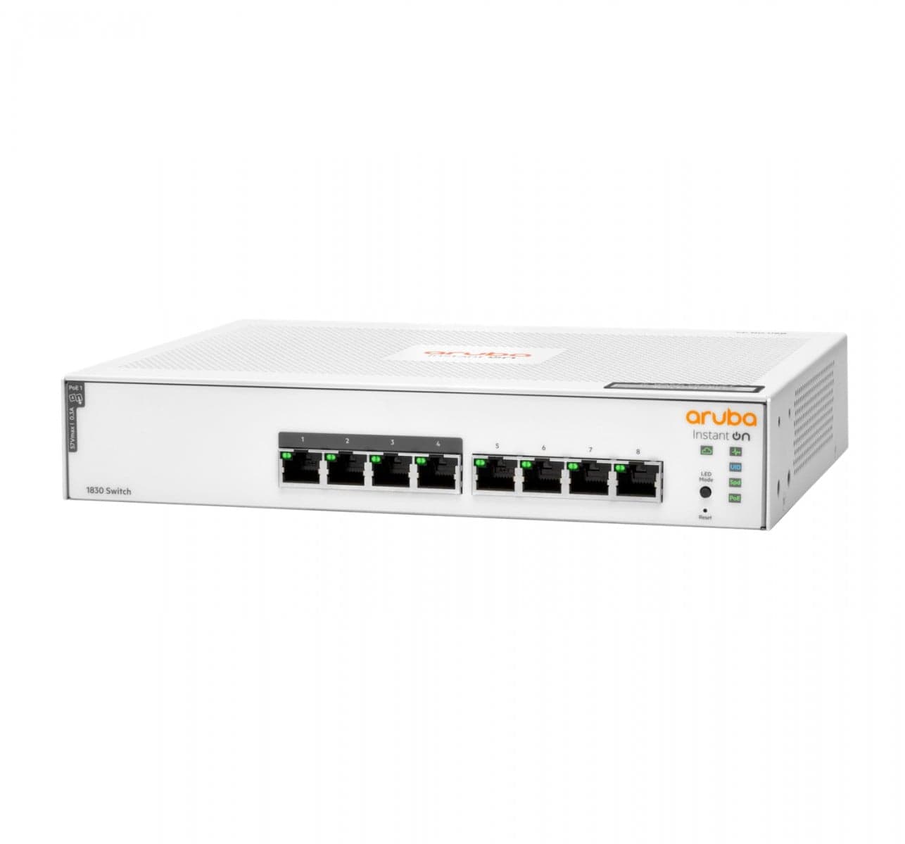 HPE Networking Instant On 1830 8G 4p Class4 PoE 65W Switch - Interruptor - inteligente - 4 x 10/100/1000 + 4 x 10/100/1000 (PoE+) - desktop, montável em trilho - PoE+ (65 W) — miniatura 2