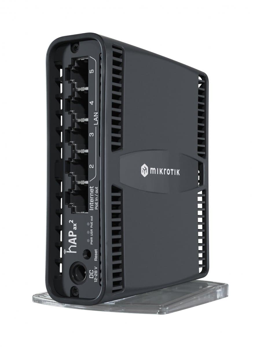Mikrotik hAP ax2 wireless router Gigabit Ethernet Dual-band (2.4 GHz / 5 GHz) Black, miniatura 2