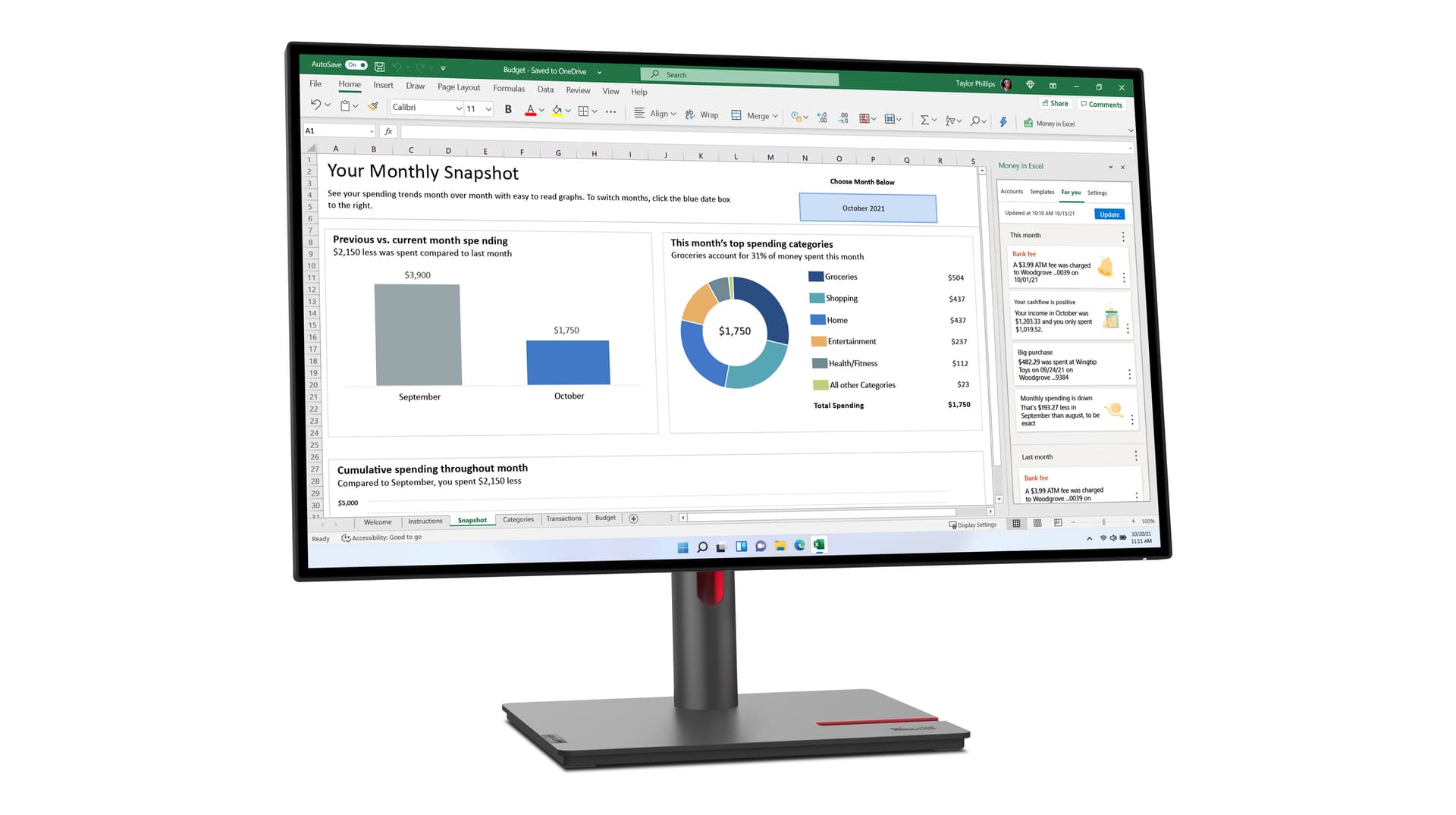 Lenovo ThinkVision P27h-30 — miniatura 3