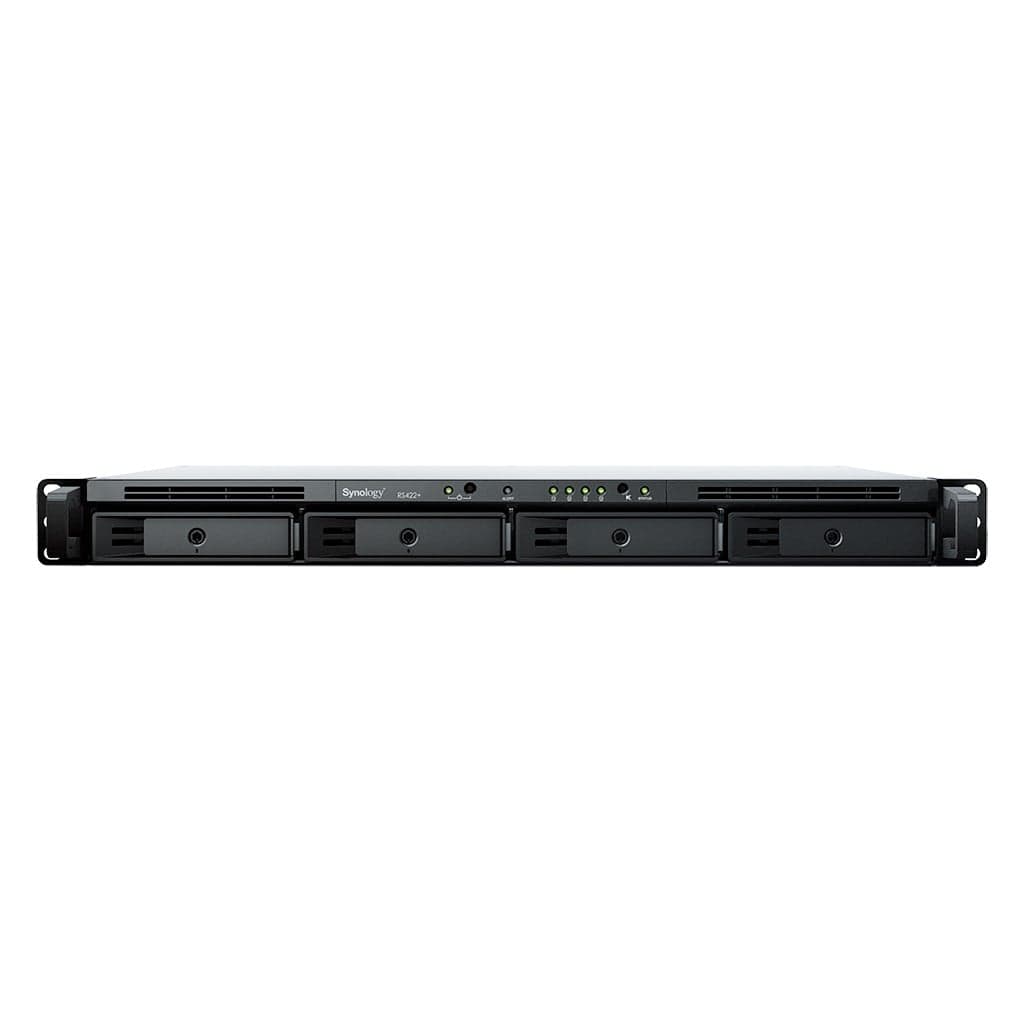 Synology RackStation RS422+ - Servidor NAS - 4 baias - montável em bastidor - SATA 6Gb/s - RAID (expansão de disco rígido) 0, 1, 5, 6, 10, JBOD - RAM 2 GB - Gigabit Ethernet - iSCSI assistência - 1U — miniatura 1
